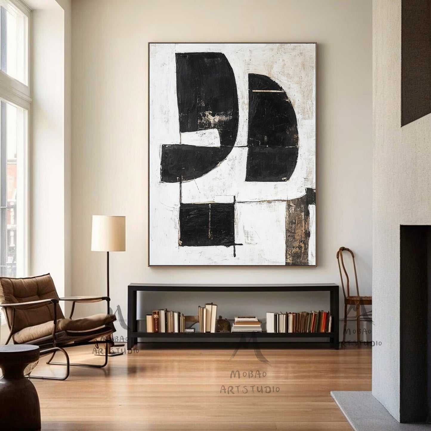 Orange Wall Art Wabi Sabi Wall Art Beige Painting Boho Wall Art Neutral Abstract Wall Art Orange Abstract Art Black Abstract Painting