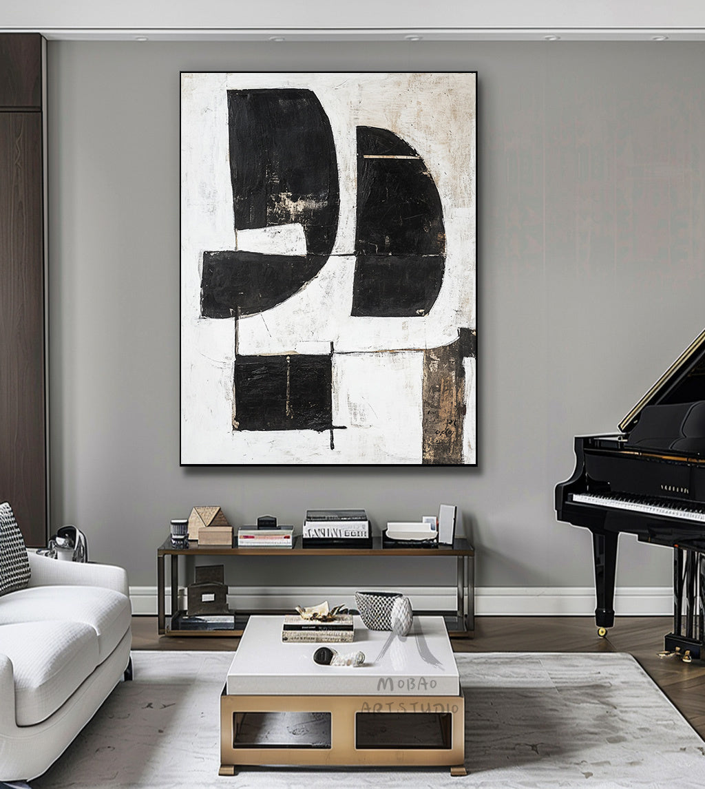 Orange Wall Art Wabi Sabi Wall Art Beige Painting Boho Wall Art Neutral Abstract Wall Art Orange Abstract Art Black Abstract Painting