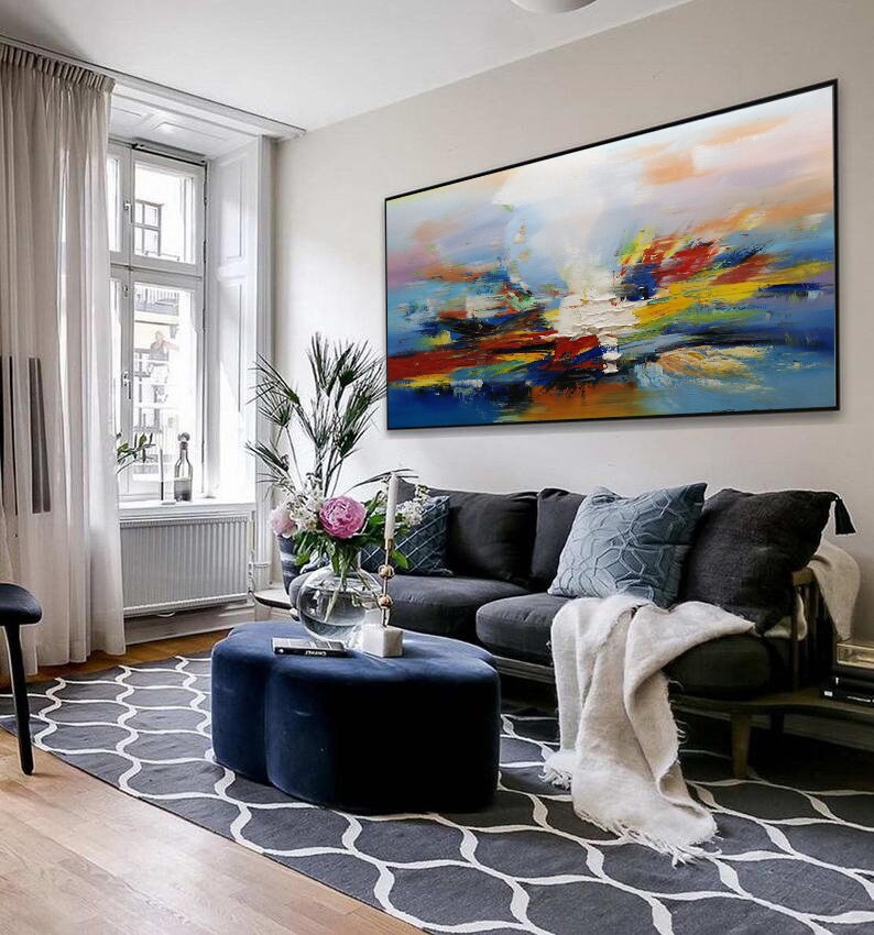 Large Texture Abstract Painting, Modern Abstract Painting, Oil Hand Painting, Office Wall Art, Original Abstract Art, Textured Art Painting