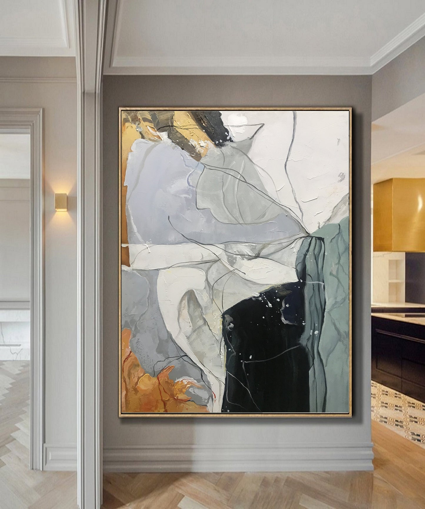 Large Original Abstract Painting,Beige Painting Gray Painting, Minimalist Abstract Painting, Abstract Painting, Large Wall Canvas Painting