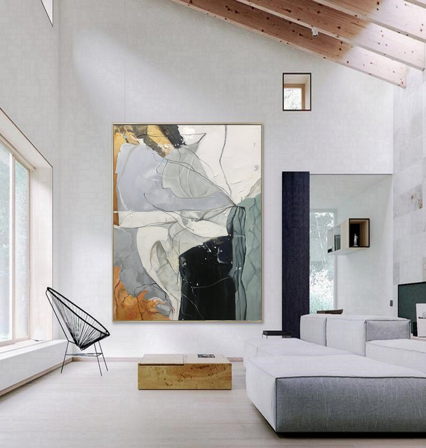 Large Original Abstract Painting,Beige Painting Gray Painting, Minimalist Abstract Painting, Abstract Painting, Large Wall Canvas Painting