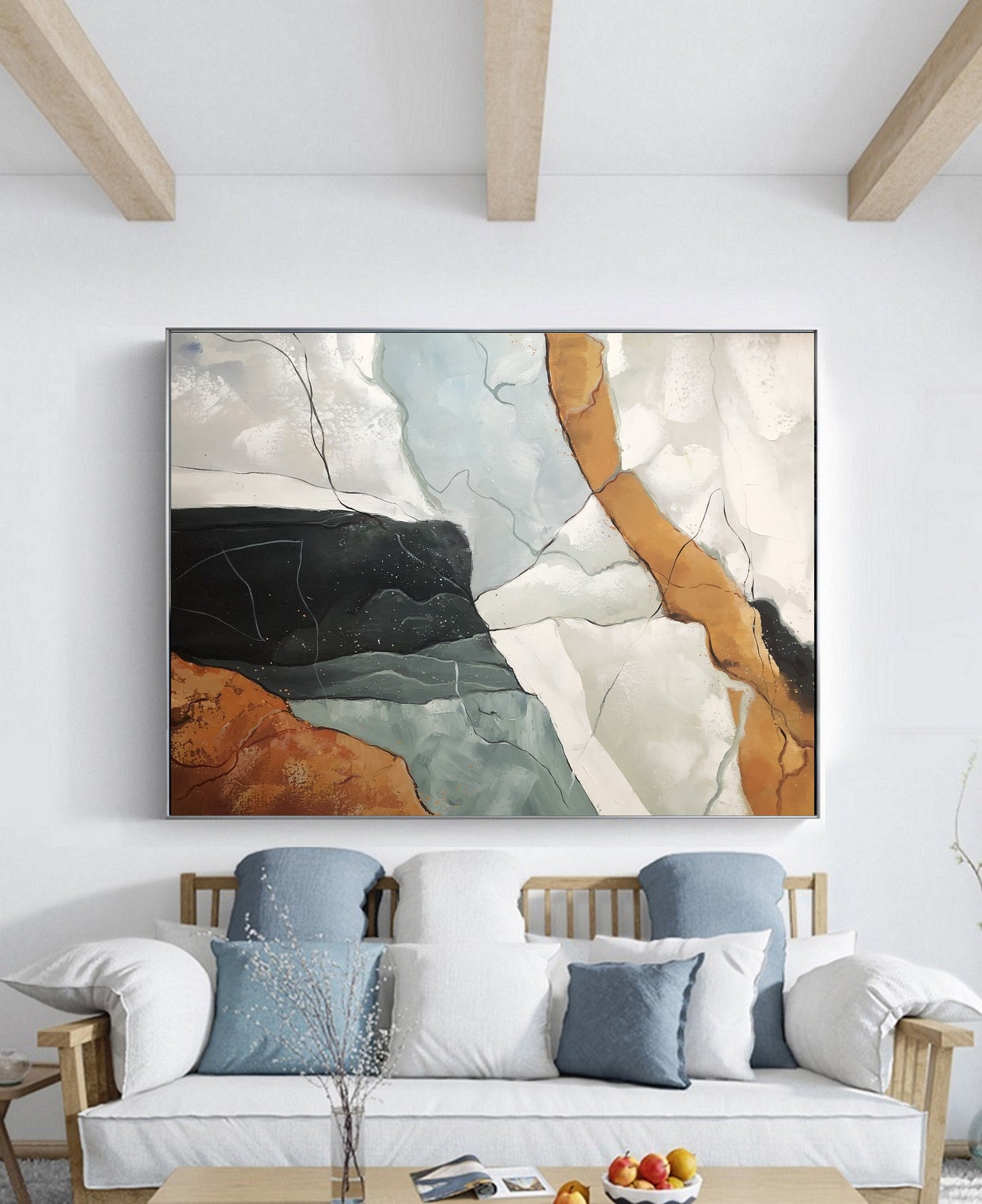 Large Abstract Painting,Beige Painting Gray Painting, Original Minimalist Abstract Painting, Abstract Painting, Large Wall Canvas Painting