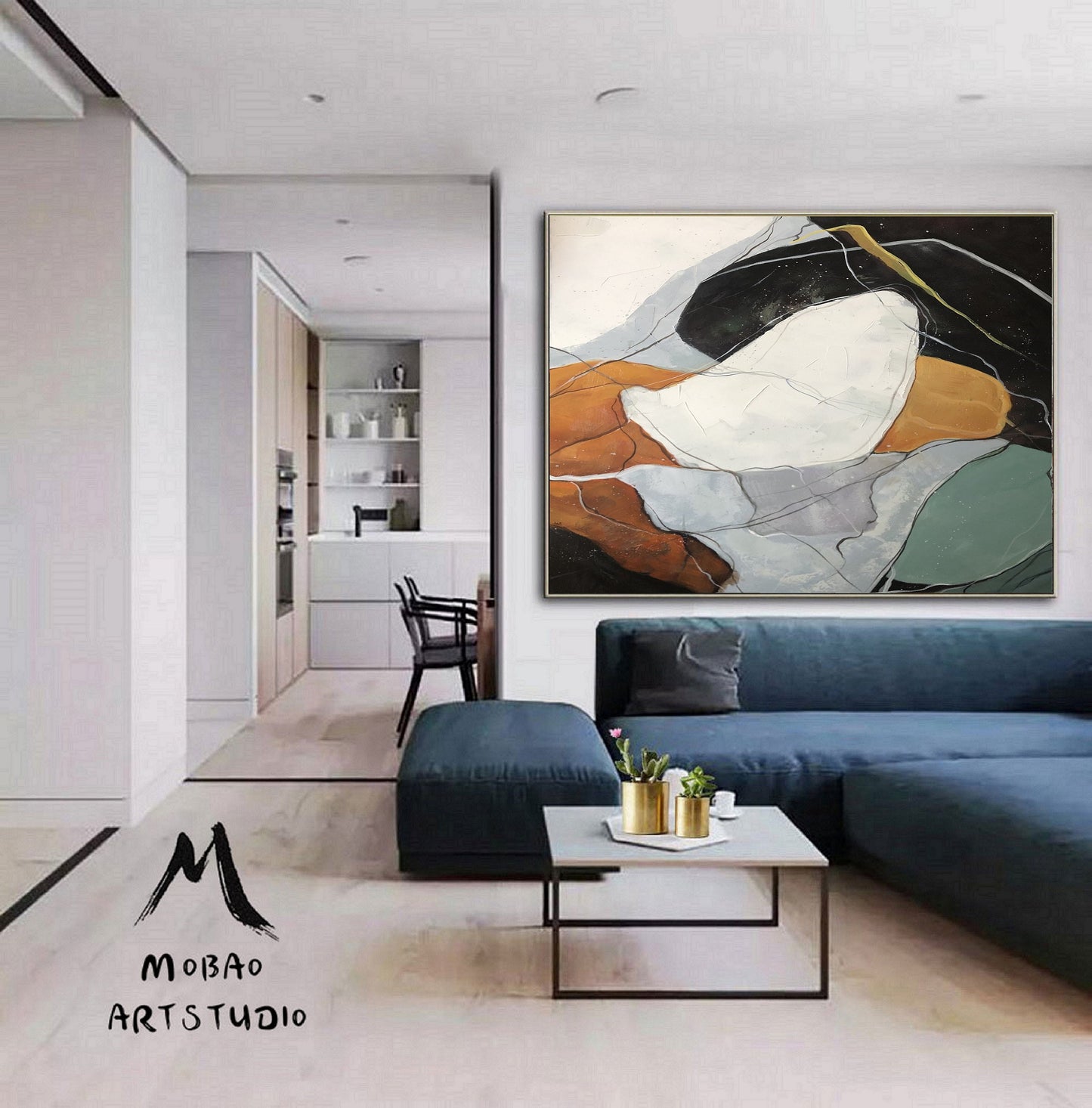 Large Abstract Painting,White Painting Black Painting, Original Minimalist Abstract Painting, Abstract Painting, Large Wall Canvas Painting