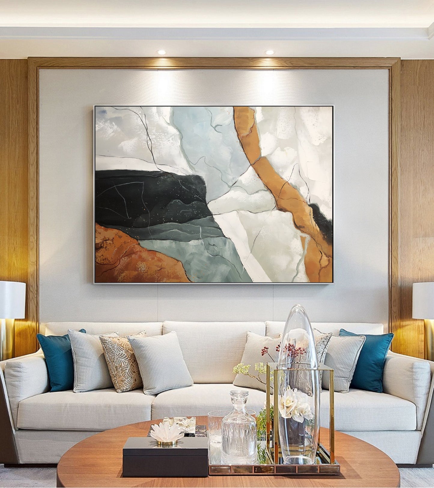 Large Abstract Painting,Beige Painting Gray Painting, Original Minimalist Abstract Painting, Abstract Painting, Large Wall Canvas Painting