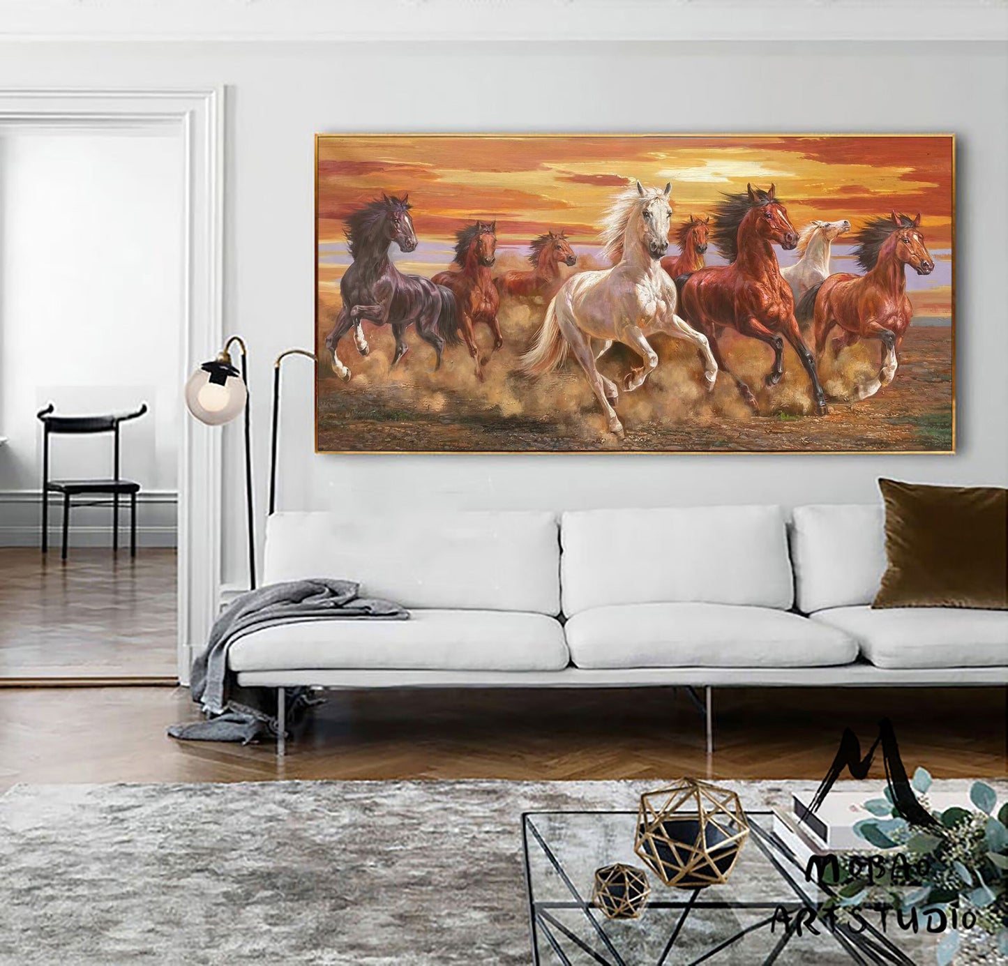 Horse Painting Large Canvas Art Horse Wall Art Horse Decor Large Oil Painting Horse Oil Painting Large Wall Art Living Room Art #M5335