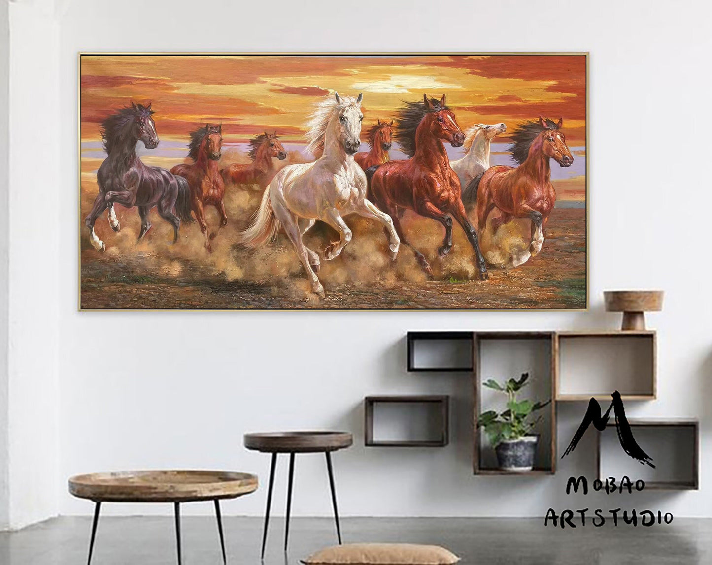 Horse Painting Large Canvas Art Horse Wall Art Horse Decor Large Oil Painting Horse Oil Painting Large Wall Art Living Room Art #M5335