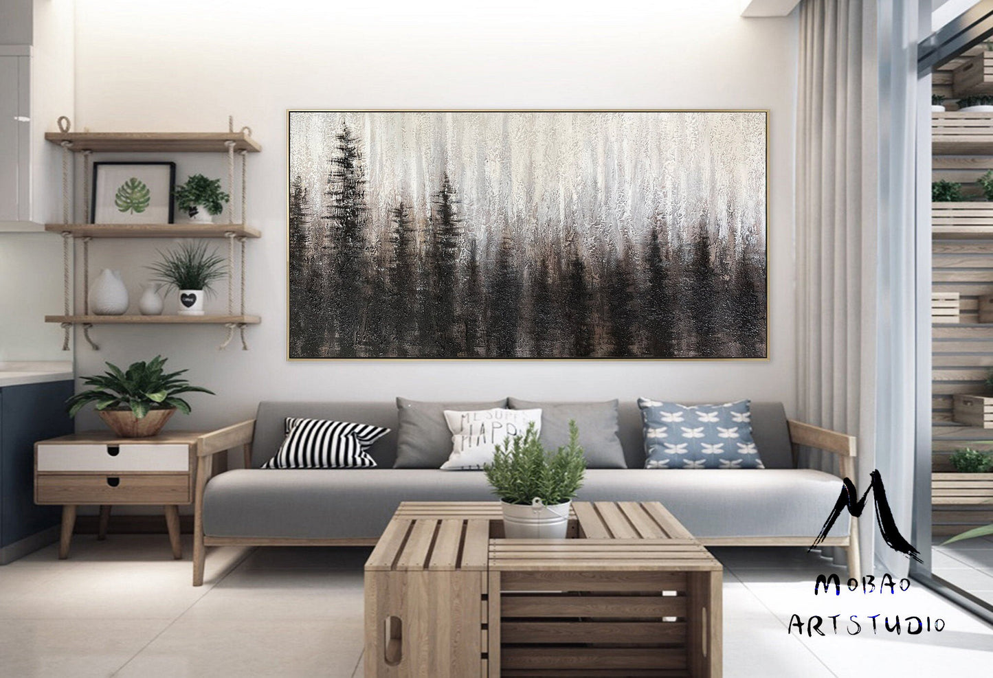 Large Abstract Painting,Beige Painting Gray Painting,Brown Minimalist Abstract Painting,Texture Abstract Painting,Large Wall Canvas Painting