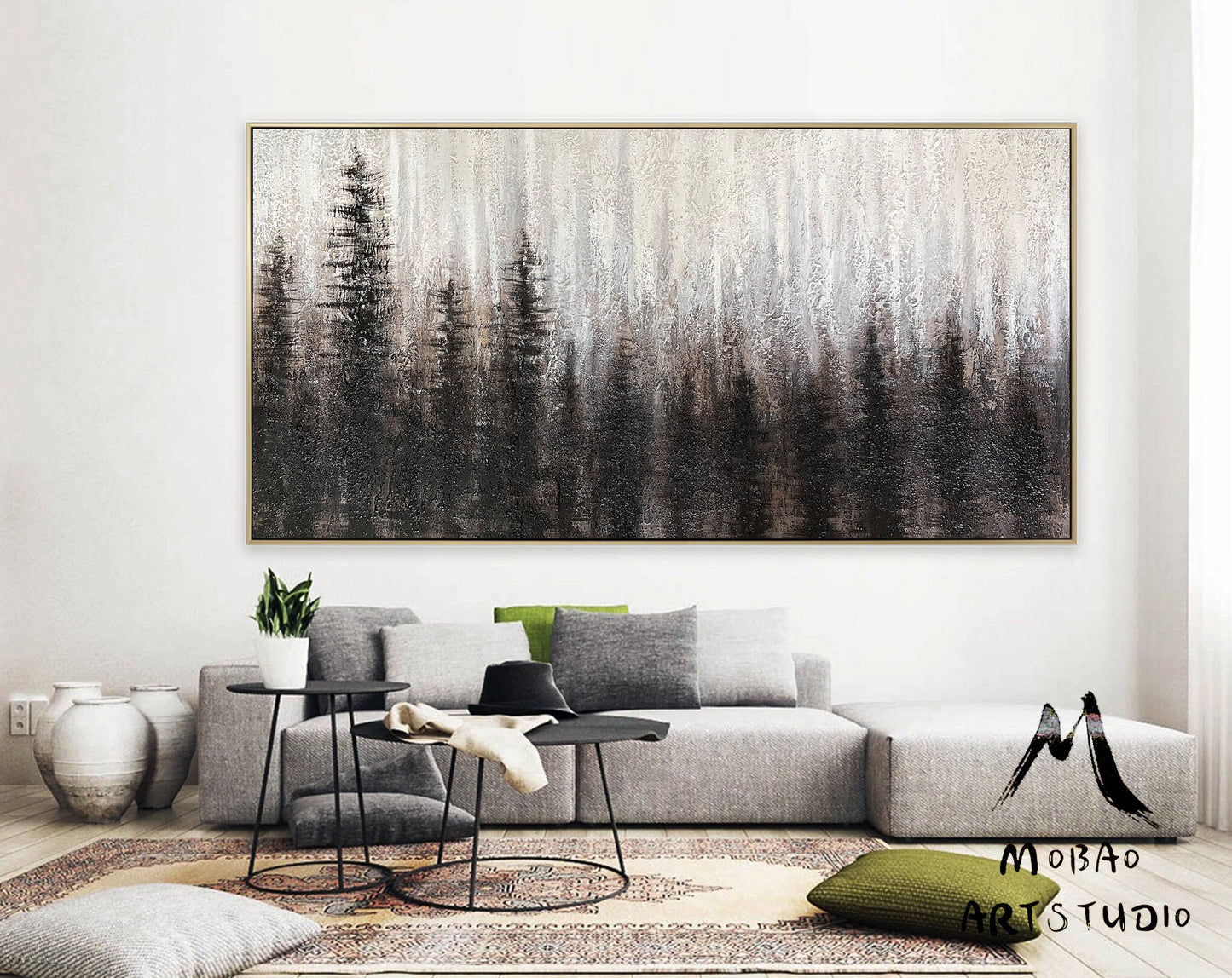 Large Abstract Painting,Beige Painting Gray Painting,Brown Minimalist Abstract Painting,Texture Abstract Painting,Large Wall Canvas Painting