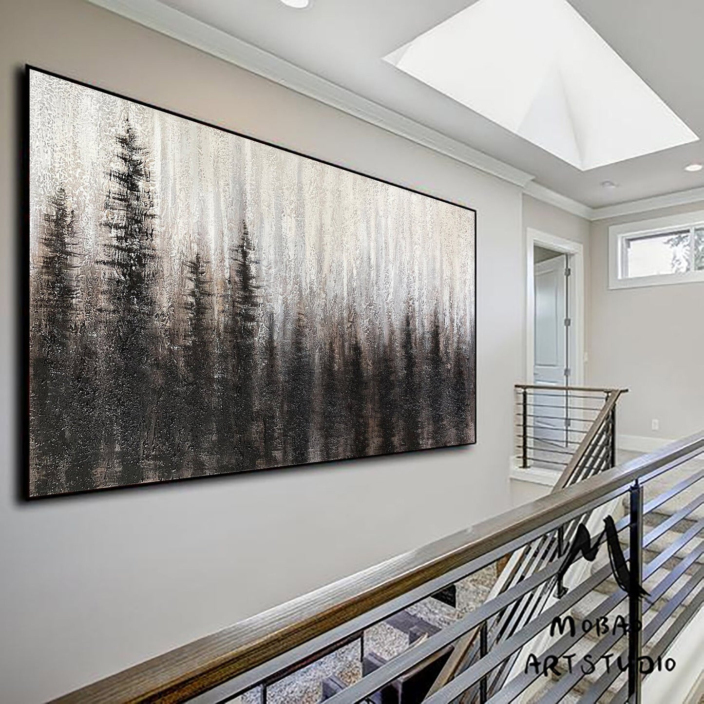 Large Abstract Painting,Beige Painting Gray Painting,Brown Minimalist Abstract Painting,Texture Abstract Painting,Large Wall Canvas Painting