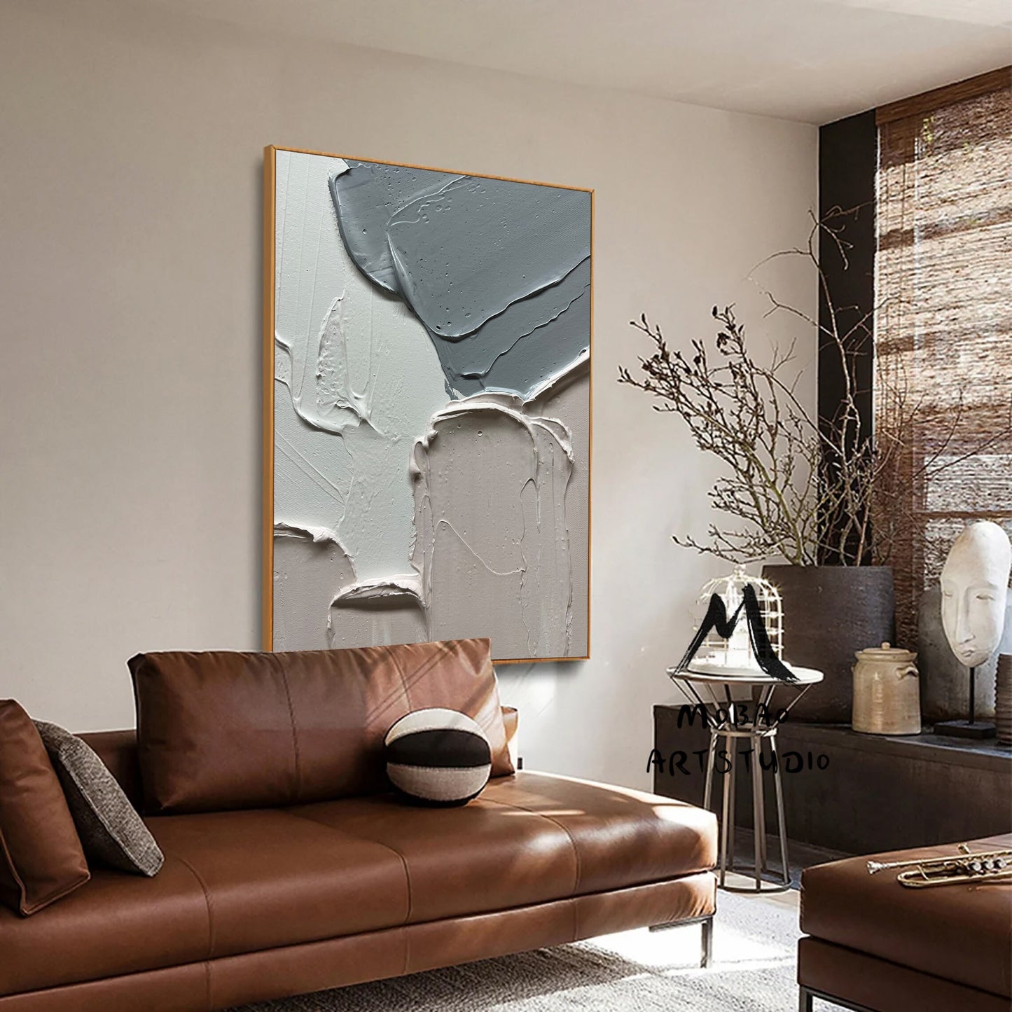 Beige Textured Painting Original Beige Abstract Painting Beige 3D Texture Art Beige Minimalist Wall Art Large Abstract Canvas Art Wall Art