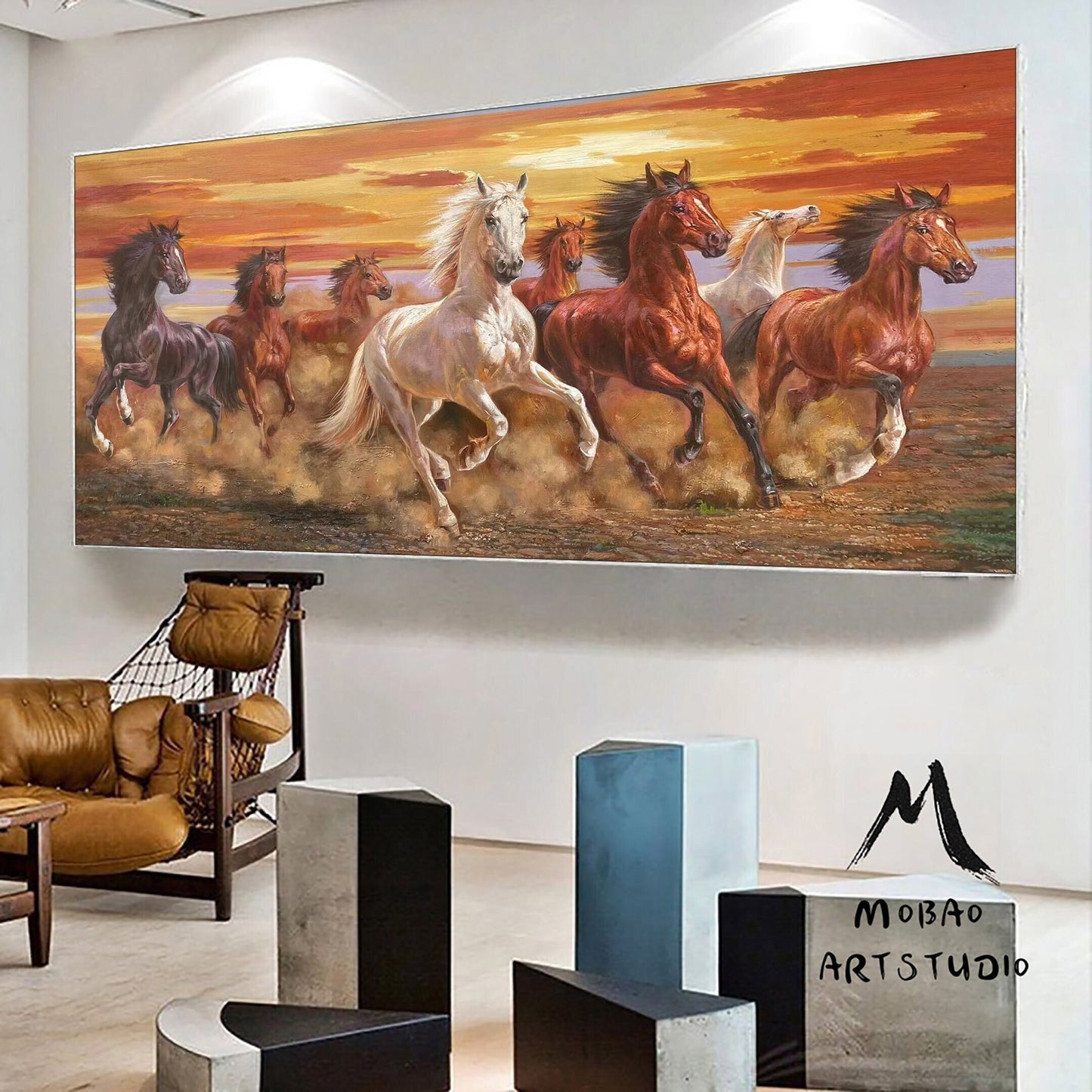 Horse Painting Large Canvas Art Horse Wall Art Horse Decor Large Oil Painting Horse Oil Painting Large Wall Art Living Room Art #M5335