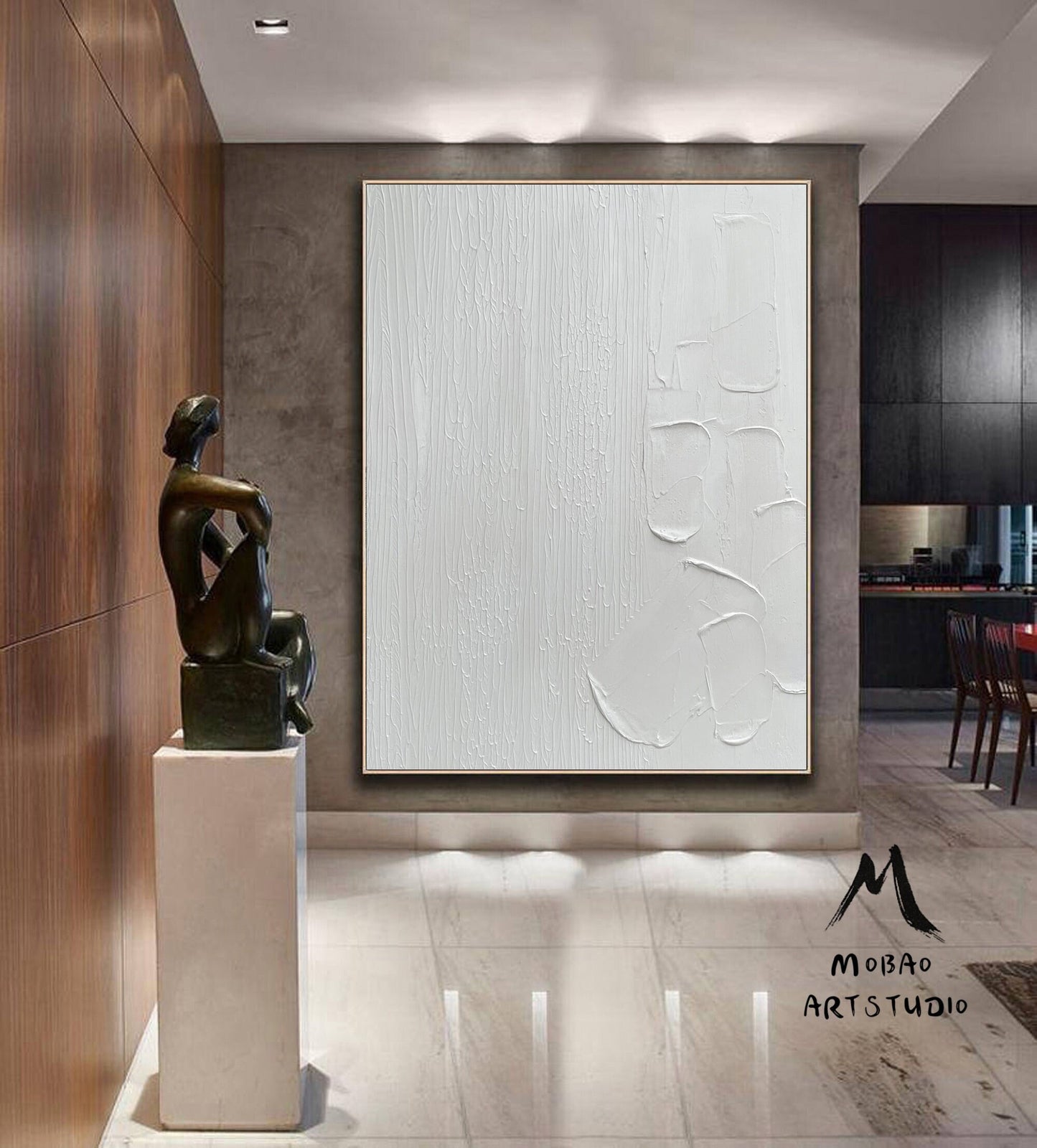 White Abstract Painting White Textured Wall Art White 3D Textured Art White Abstract Painting White Wall Painting White Abstract Wall Art