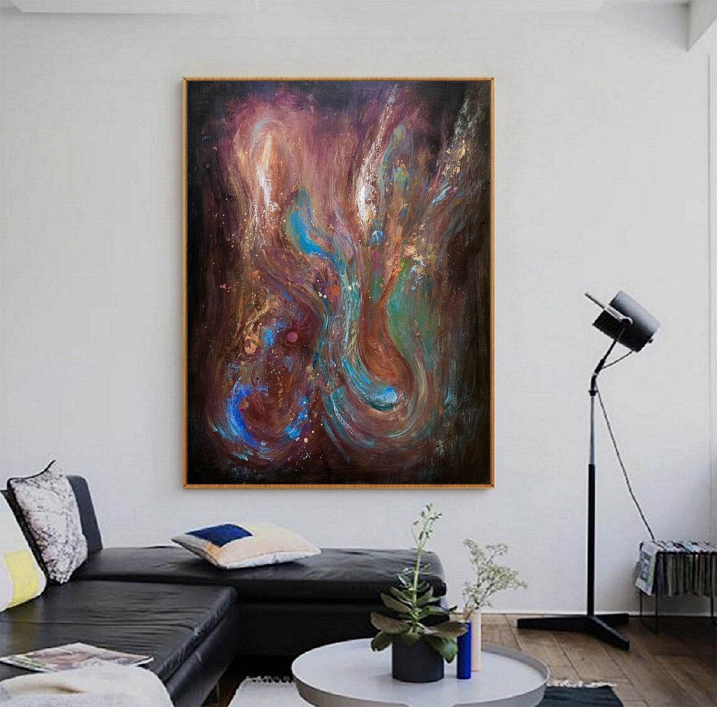 Original Abstract Painting Purple Abstract Painting Green Abstract Painting Blue Abstract Painting High Quality Oil Painting:Soul