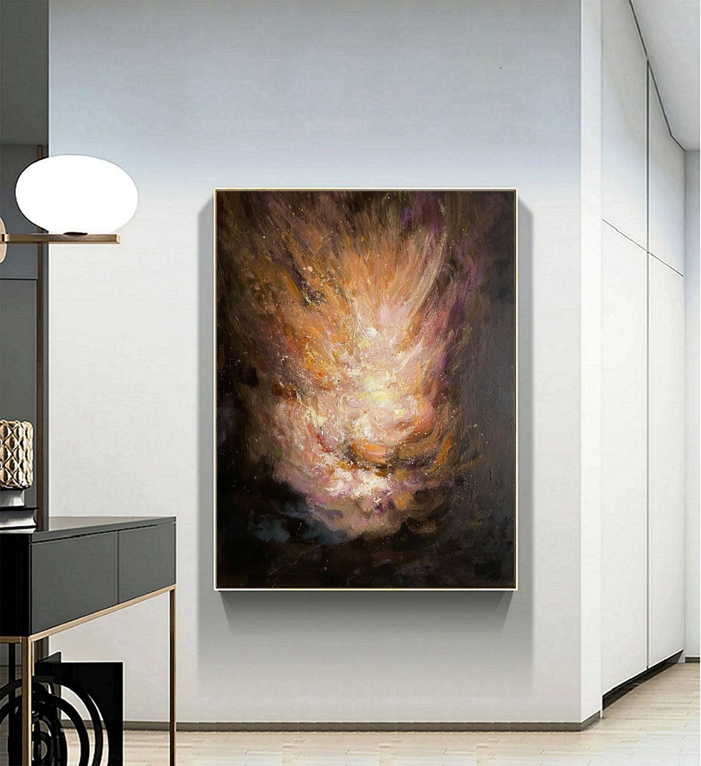 Original Abstract Painting Orange Abstract Painting Pink Abstract Painting Purple Abstract Painting High Quality Art Painting:Flame