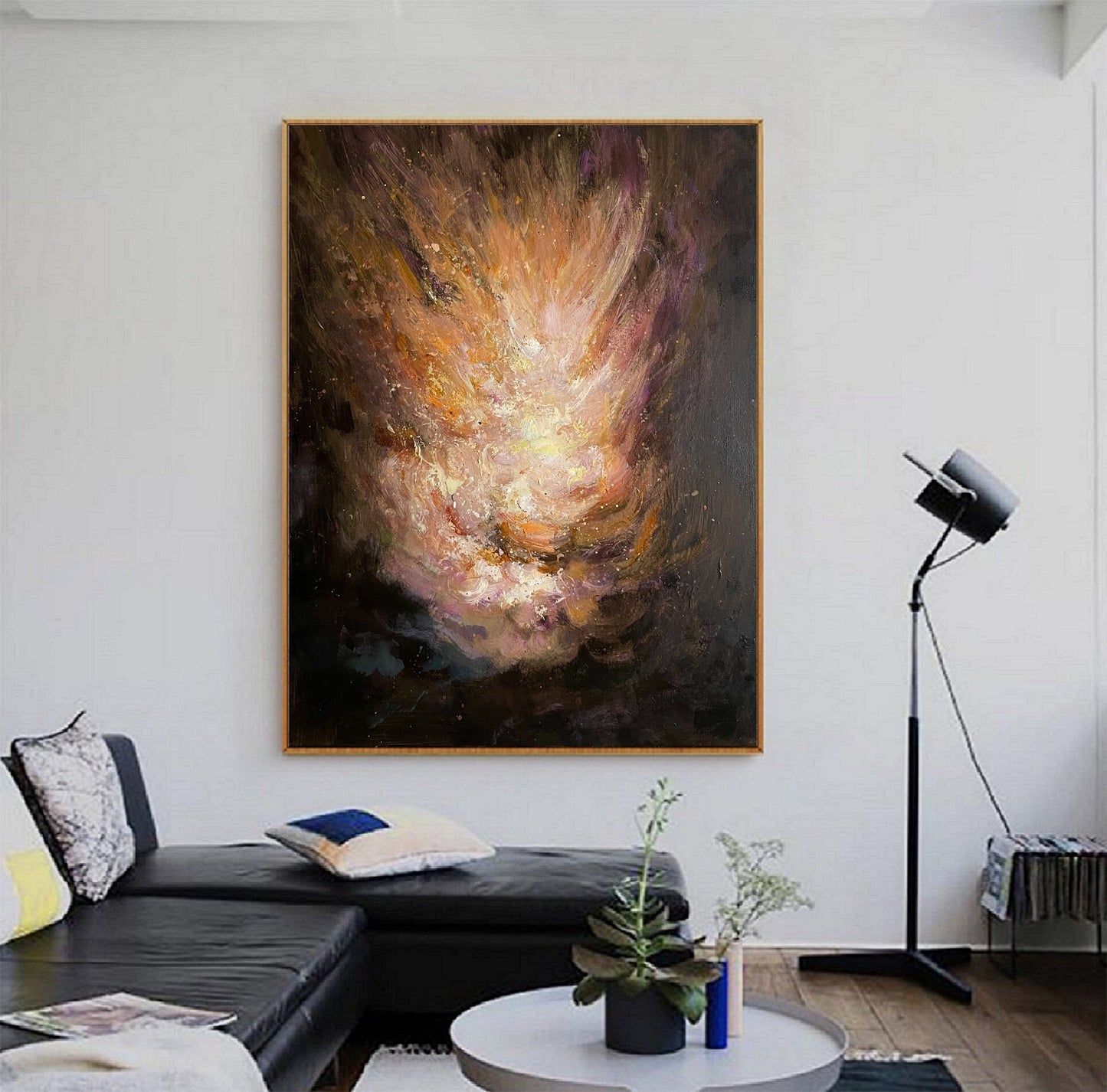 Original Abstract Painting Orange Abstract Painting Pink Abstract Painting Purple Abstract Painting High Quality Art Painting:Flame