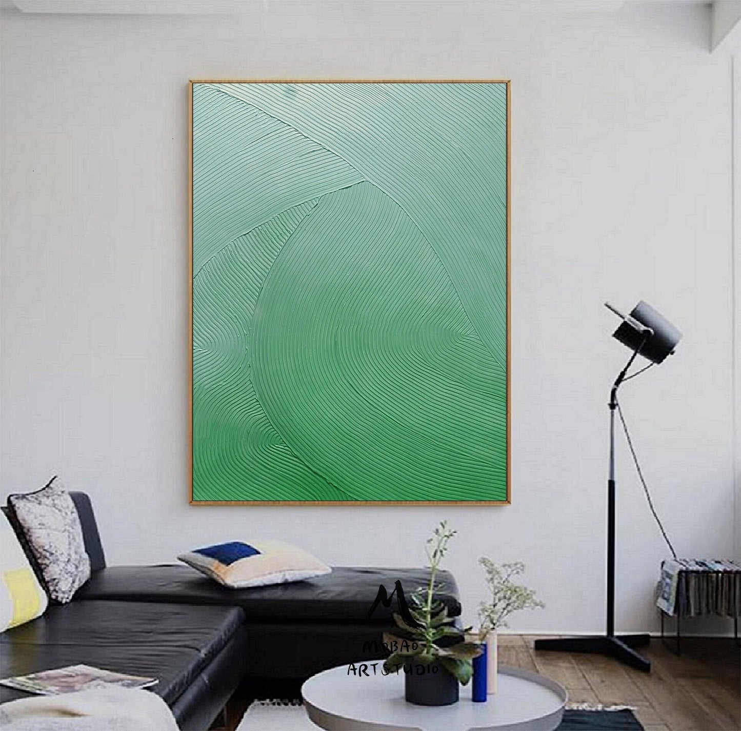 Green Abstract Painting Wabi Sabi Wall Art Green Minimalist Art Boho Wall Art Green Minimalist Painting Green Wall Art Green Canvas Painting