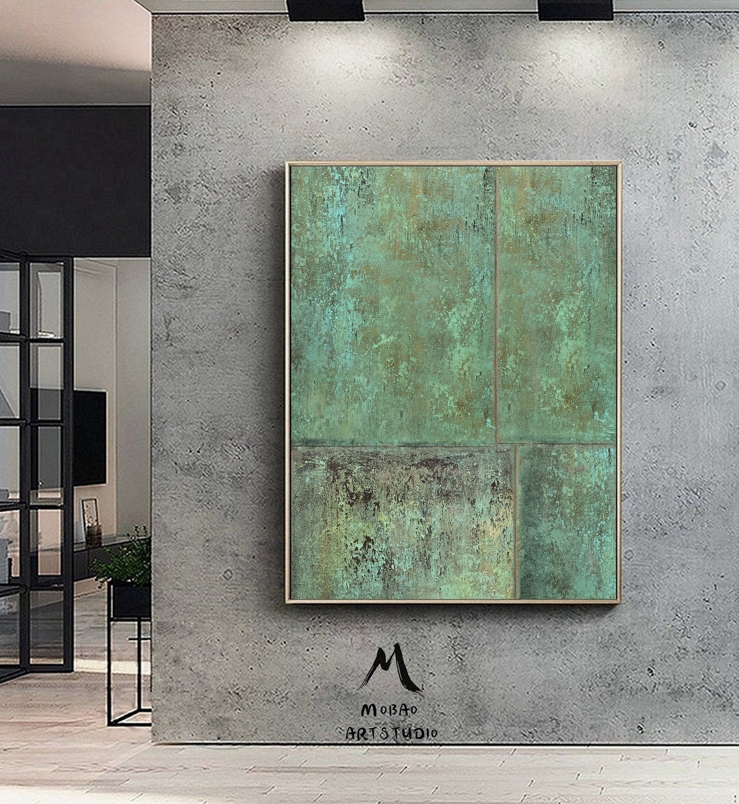 Green Minimalism Painting Green Wall Art Green Canvas Art Painting Green Abstract Art Green Canvas Wall Art Large Green Abstract Painting