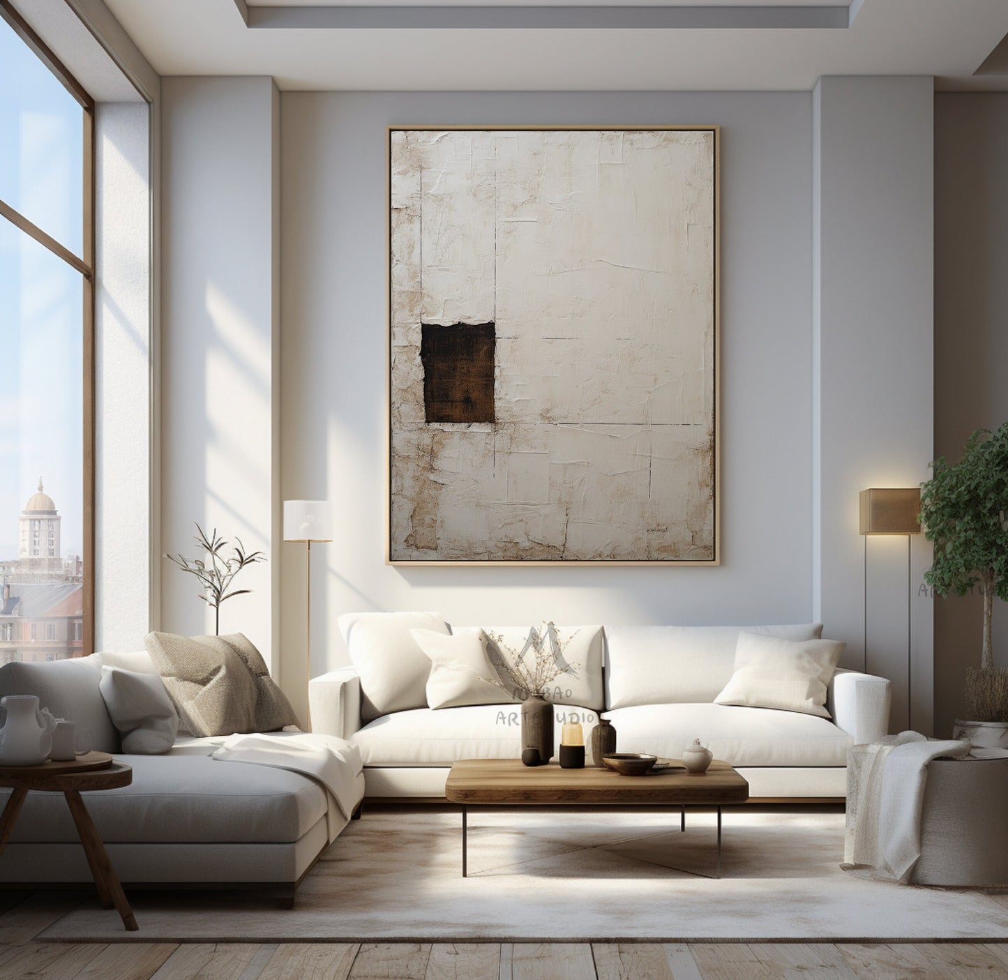 Beige Wall Art Brown Wabi Sabi Wall Art Abstract Art Neutral Wall Art Boho Wall Art Beige Minimalist Painting Large Texture Abstract Art