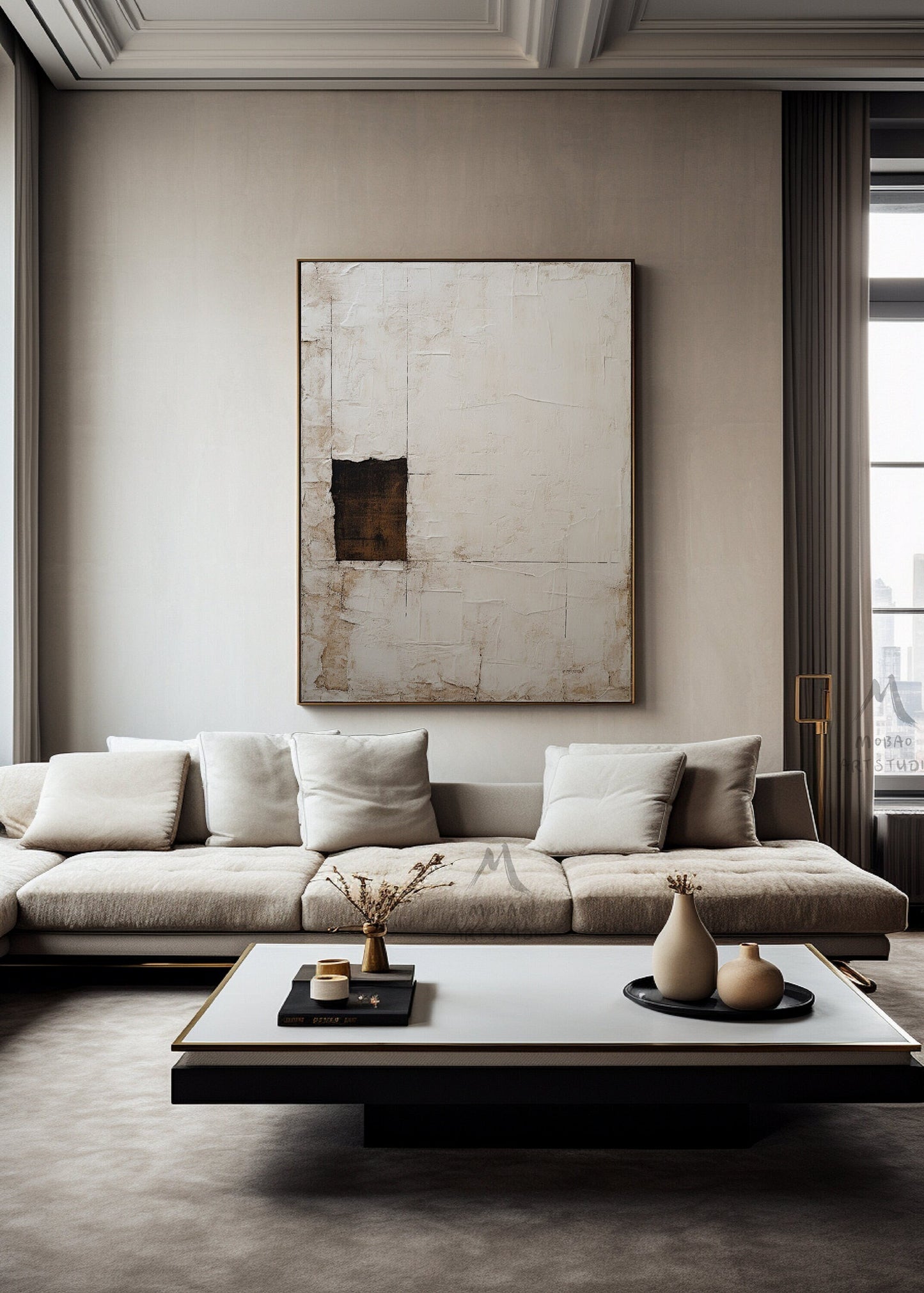Beige Wall Art Brown Wabi Sabi Wall Art Abstract Art Neutral Wall Art Boho Wall Art Beige Minimalist Painting Large Texture Abstract Art