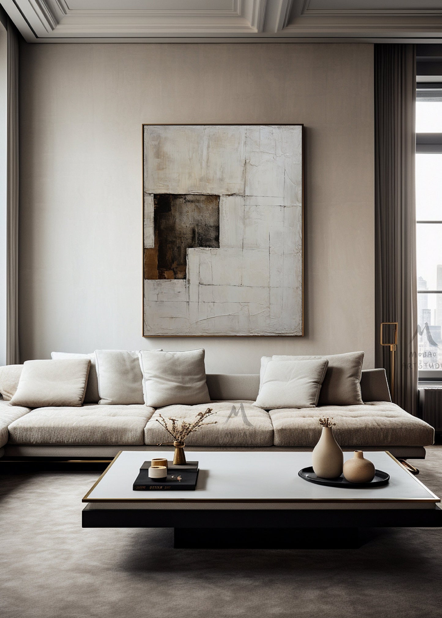 Beige Painting Boho Wall Art Beige Wall Art Wabi Sabi Wall Art Brown Abstract Art Neutral Painting Boho Wall Art Decor Neutral Wall Art