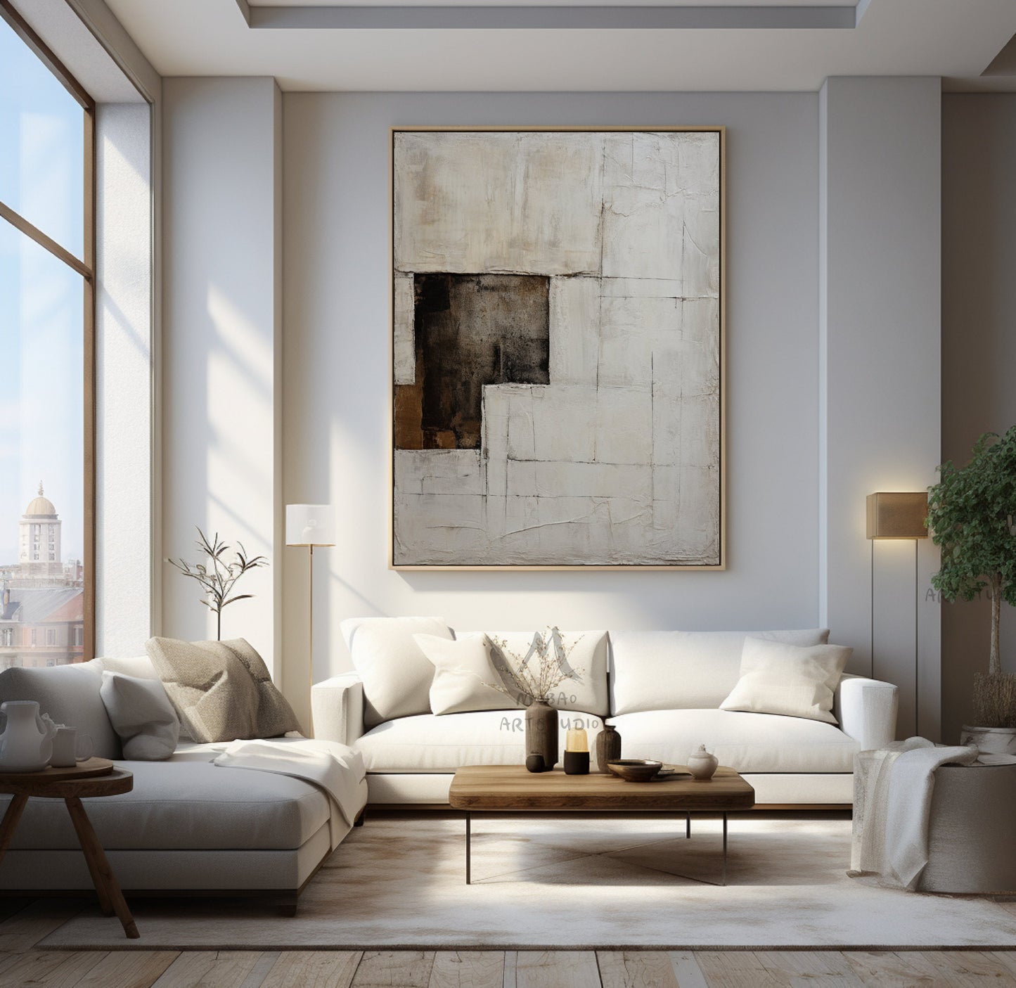 Beige Painting Boho Wall Art Beige Wall Art Wabi Sabi Wall Art Brown Abstract Art Neutral Painting Boho Wall Art Decor Neutral Wall Art