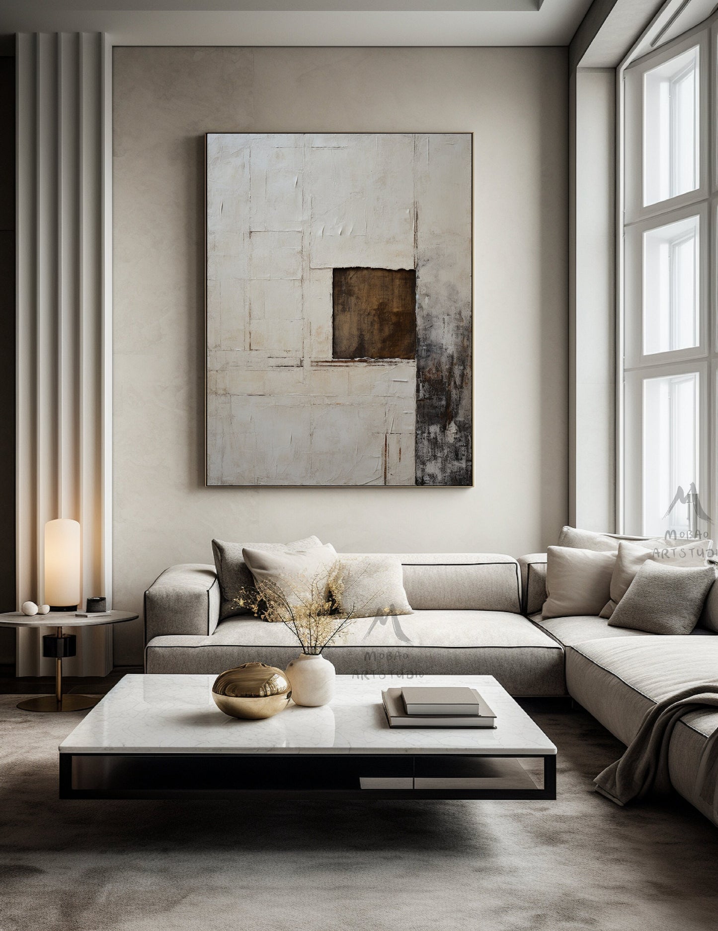 Beige Painting Boho Canvas Wall Art Beige Wall Art Wabi Sabi Wall Art Neutral Canvas Wall Art Brown Abstract Art Boho Wall Art Decor