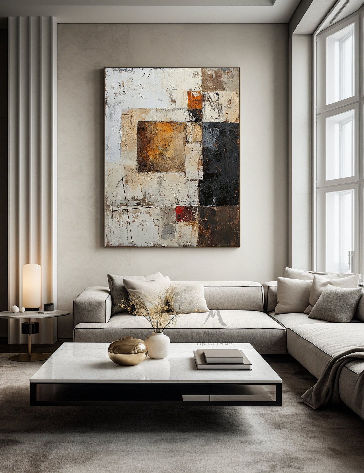 Beige Texture Art Brown Painting White Minimalist Art Wabi Sabi Wall Art Large Texture Painting Gray Abstract Wall Art Beige Canvas Wall Art