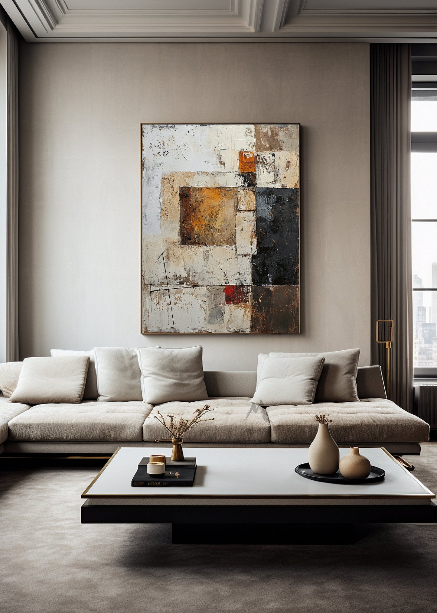 Beige Texture Art Brown Painting White Minimalist Art Wabi Sabi Wall Art Large Texture Painting Gray Abstract Wall Art Beige Canvas Wall Art