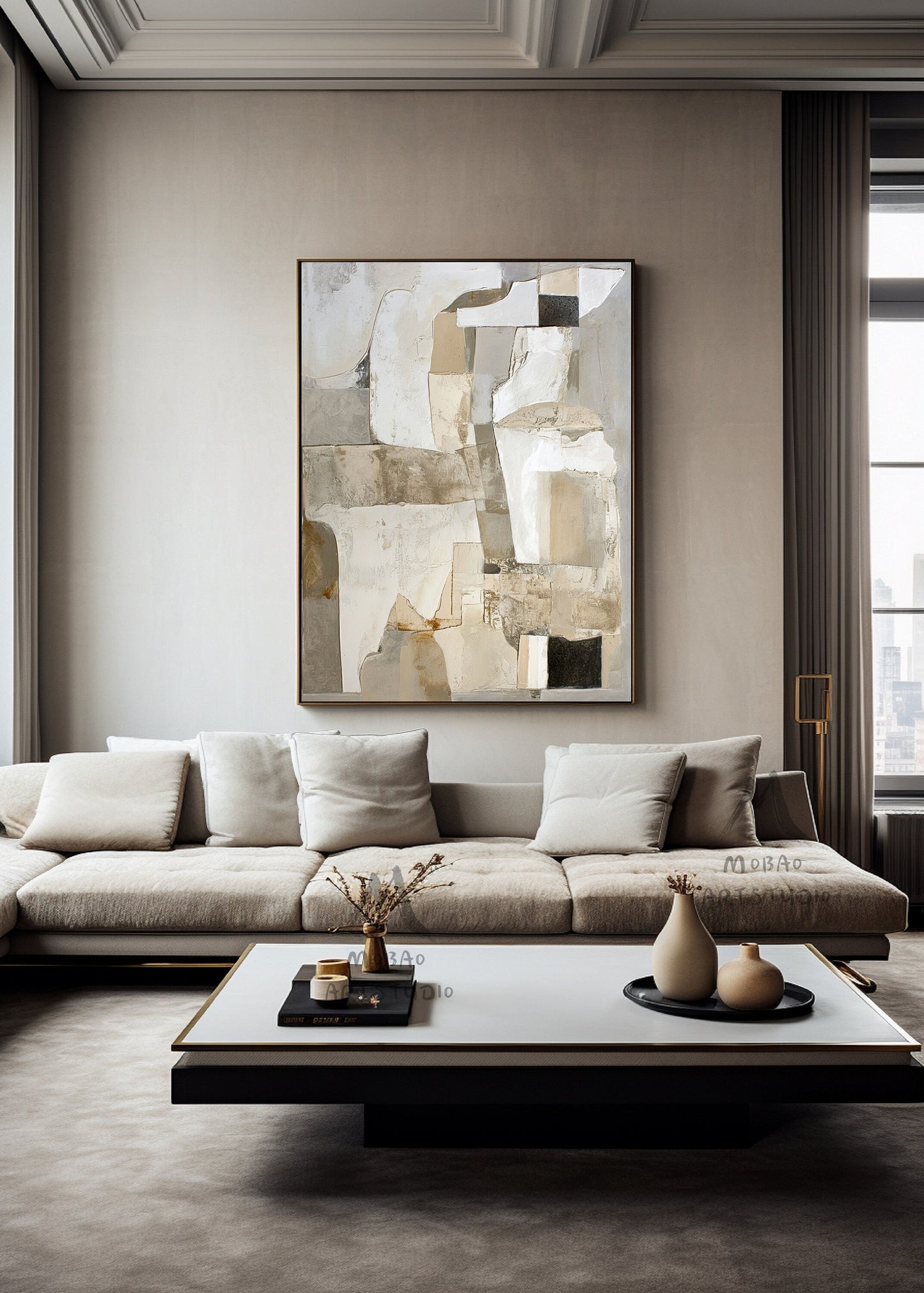 Beige Wall Art Beige Wabi Sabi Wall Art Beige Texture Painting Boho Wall Art Gray Abstract Art Gray Abstract Painting Beige Modern Wall Art