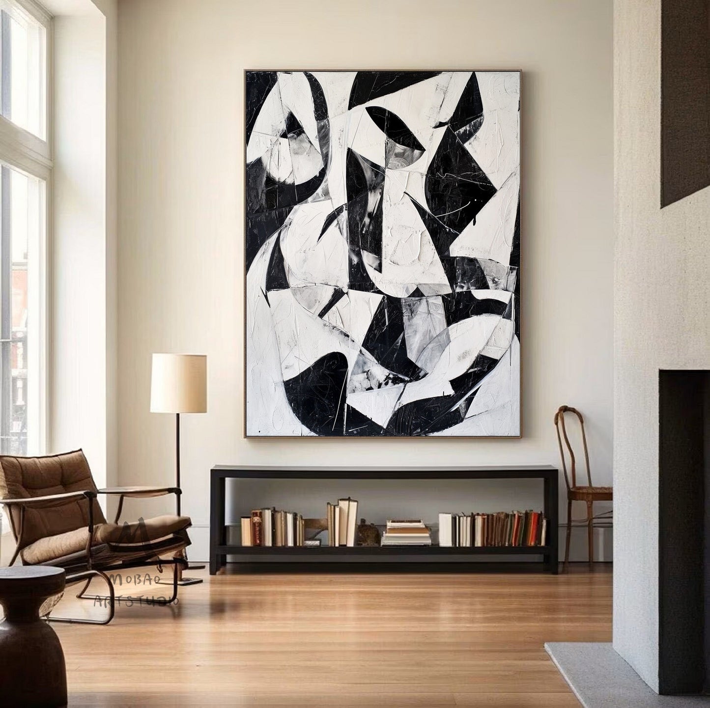 Black Textured Wall Art Black And White Minimal Painting White Textured Wall Art Black Wall Art Contemporary Abstract Art for Living Room