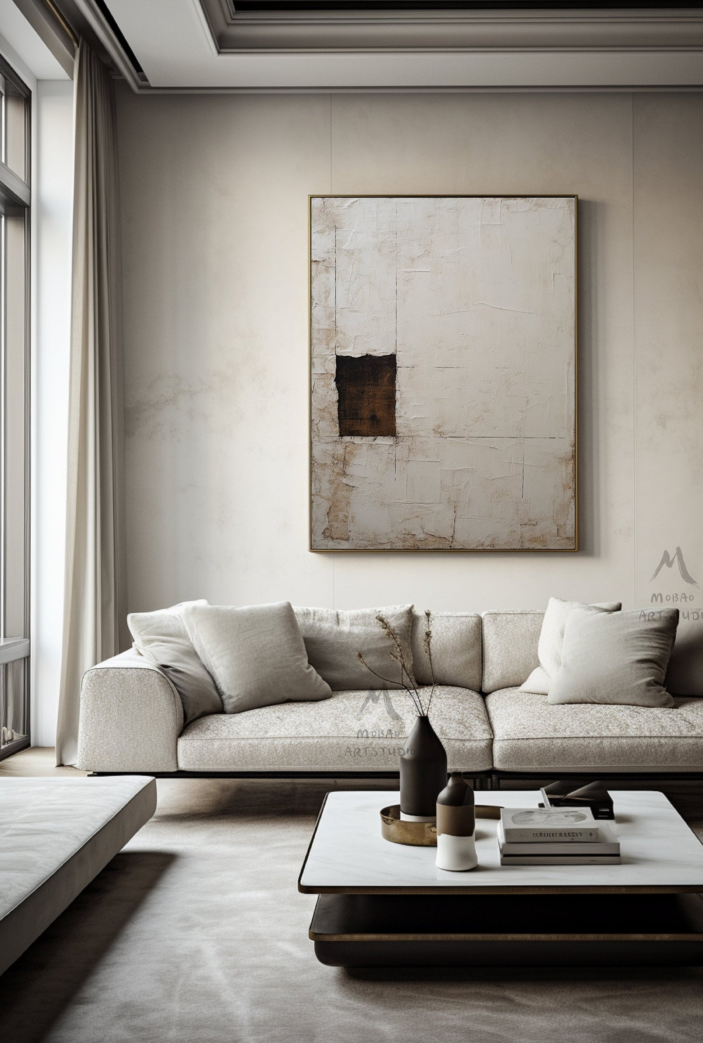 Beige Wall Art Brown Wabi Sabi Wall Art Abstract Art Neutral Wall Art Boho Wall Art Beige Minimalist Painting Large Texture Abstract Art