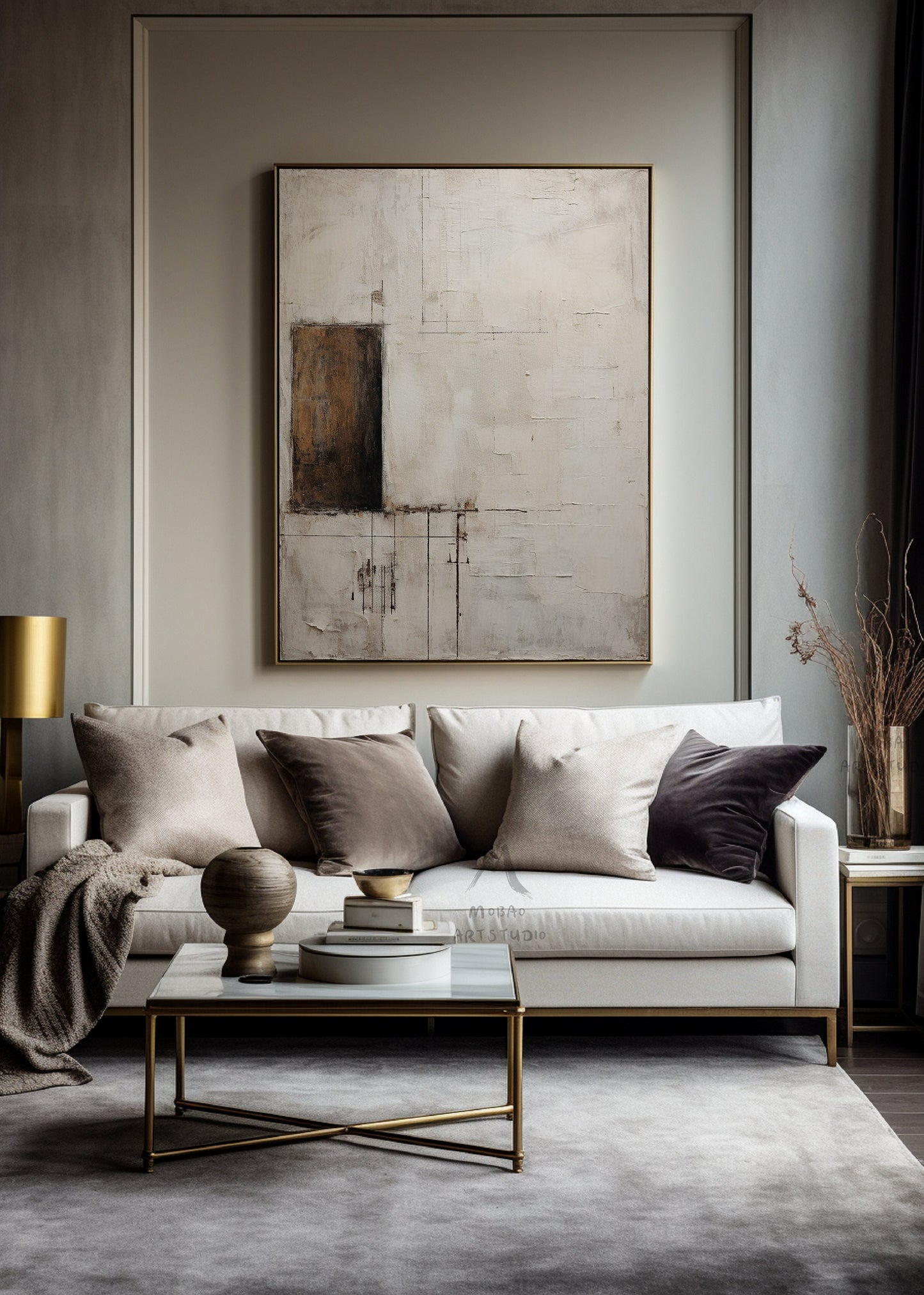 Beige Wall Art Beige Minimalist Painting Boho Wall Art Wabi Sabi Wall Art Brown Abstract Art Neutral Wall Art Large Texture Abstract Art