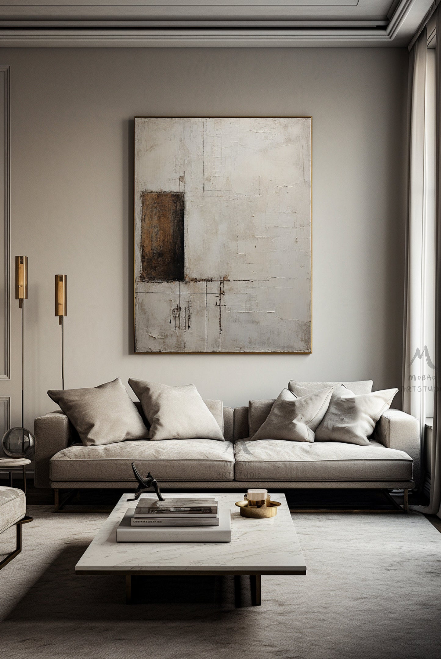 Beige Wall Art Beige Minimalist Painting Boho Wall Art Wabi Sabi Wall Art Brown Abstract Art Neutral Wall Art Large Texture Abstract Art