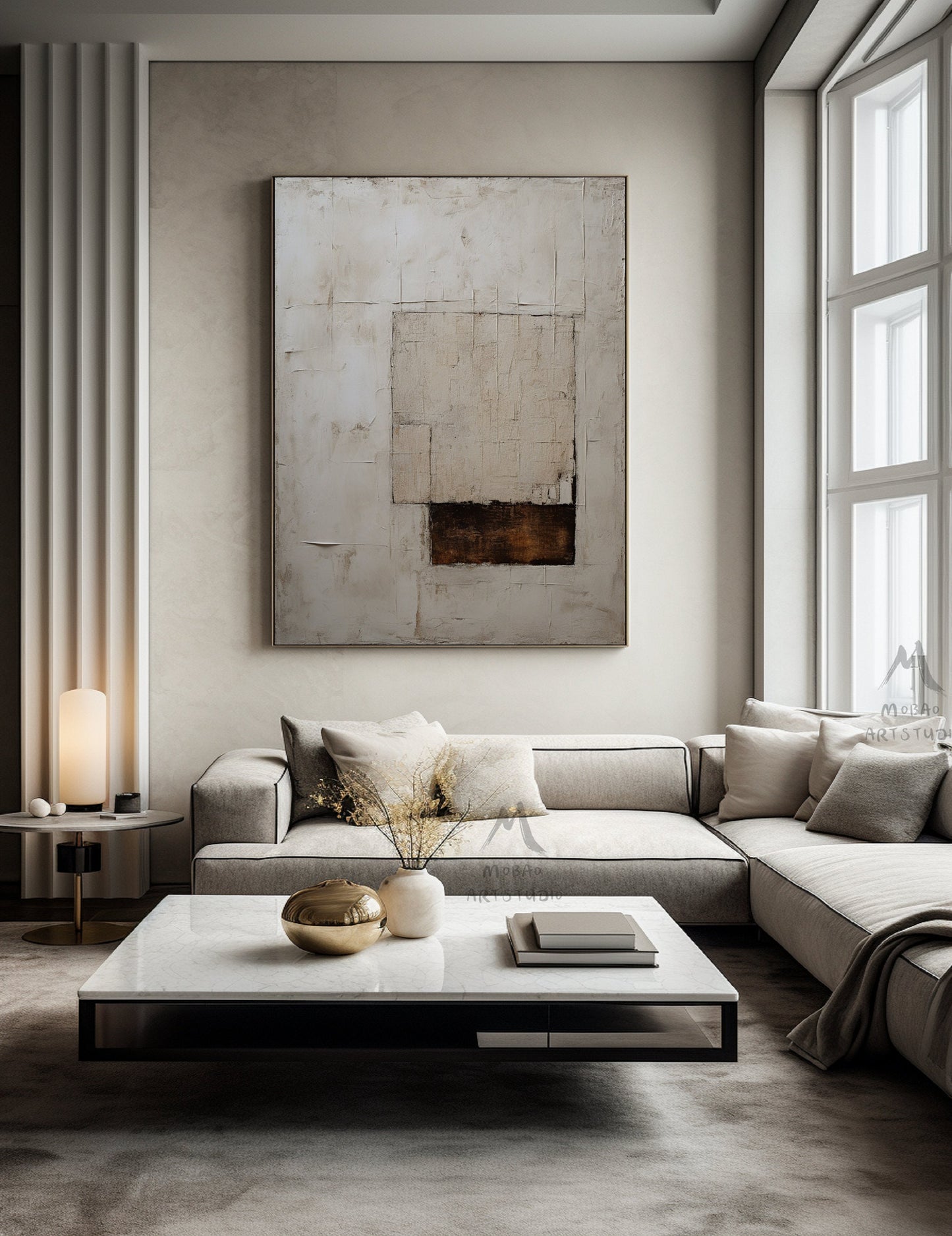 Wabi Sabi Wall Art Beige Wall Art Brown Abstract Art Neutral Wall Art Boho Wall Art Beige Minimalist Painting Large Texture Abstract Art