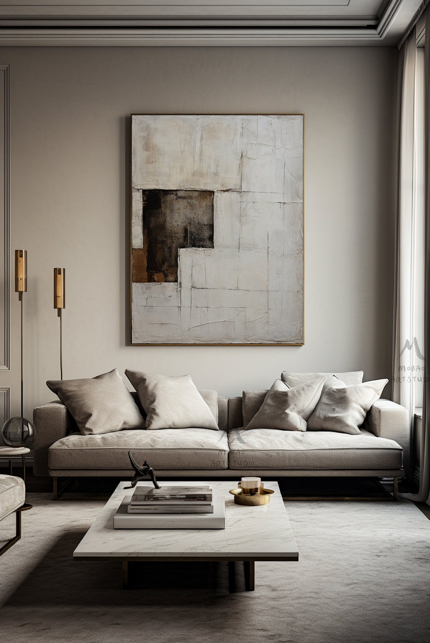 Beige Painting Boho Wall Art Beige Wall Art Wabi Sabi Wall Art Brown Abstract Art Neutral Painting Boho Wall Art Decor Neutral Wall Art