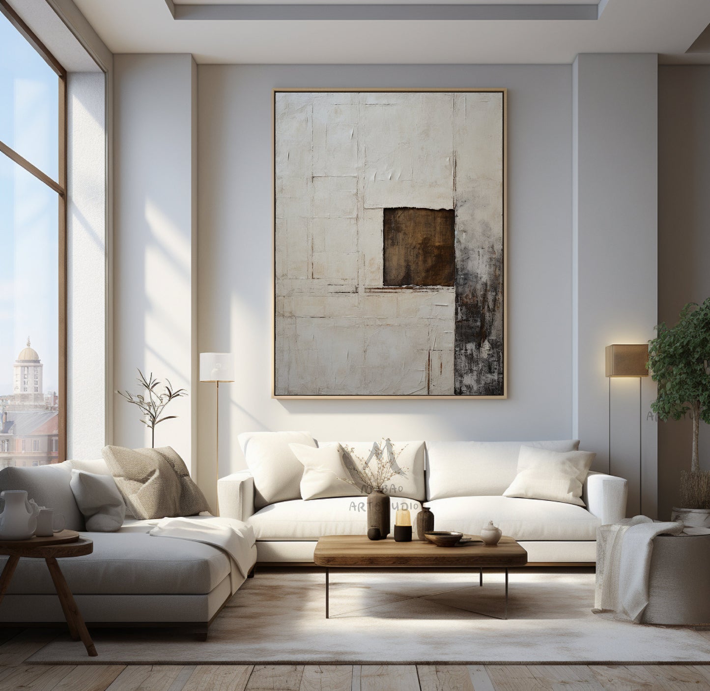 Beige Painting Boho Canvas Wall Art Beige Wall Art Wabi Sabi Wall Art Neutral Canvas Wall Art Brown Abstract Art Boho Wall Art Decor