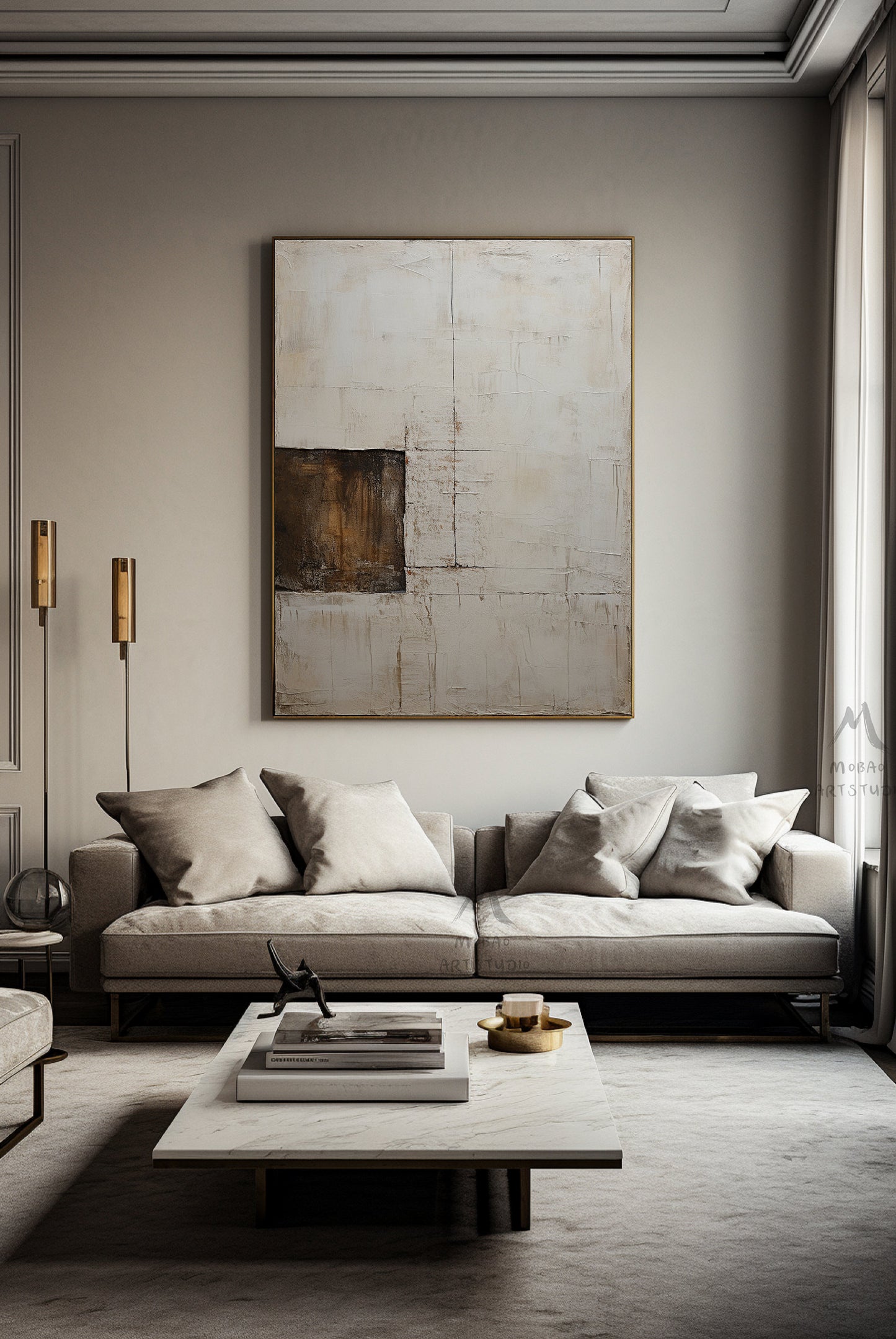 Beige Painting Boho Wall Art Beige Wall Art Wabi Sabi Wall Art Neutral Painting Canvas Wall Art Brown Abstract Art Beige Abstract Painting