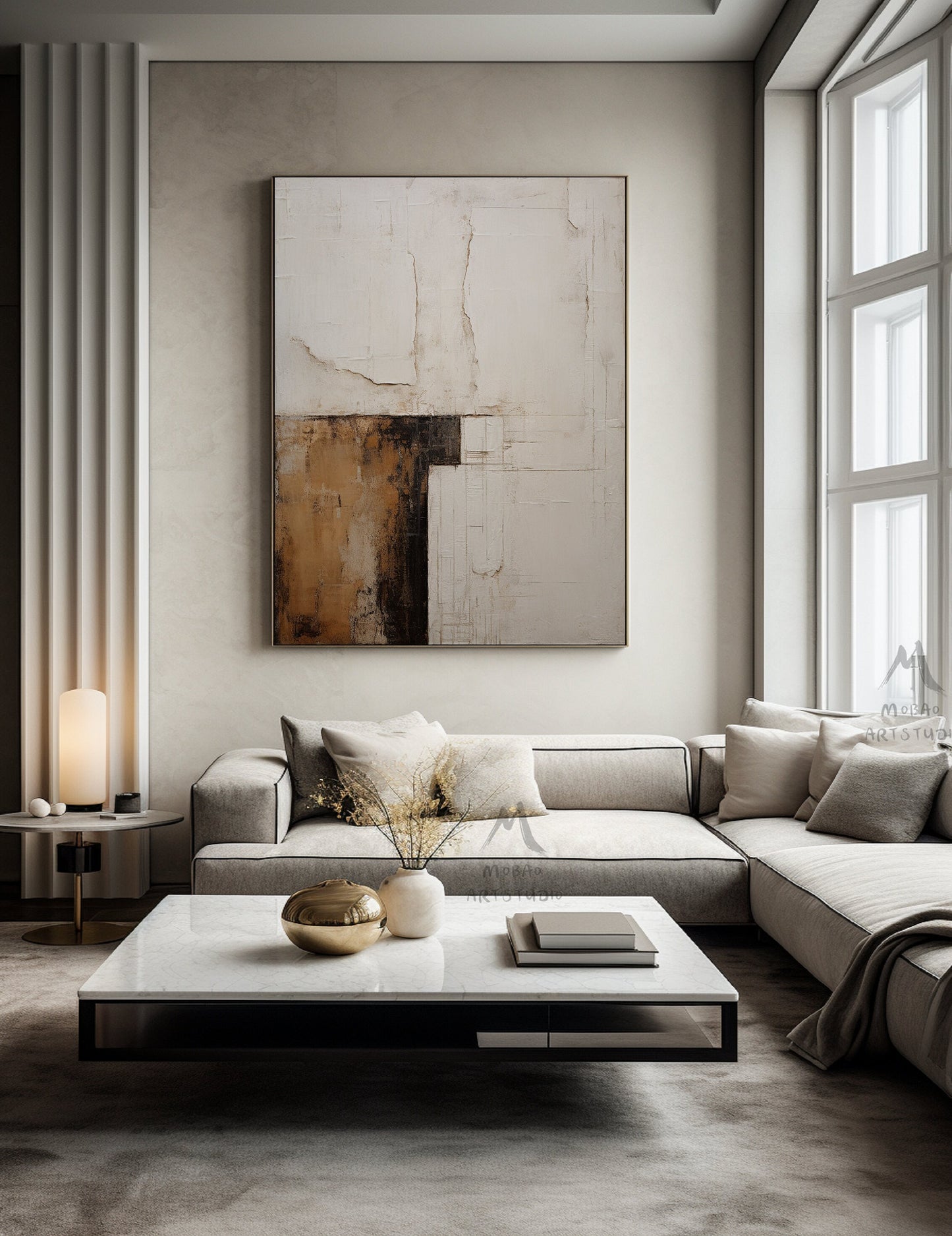 Wabi Sabi Wall Art Beige Painting Boho Wall Art Beige Wall Art Neutral Canvas Wall Art Brown Abstract Art Beige Abstract Painting