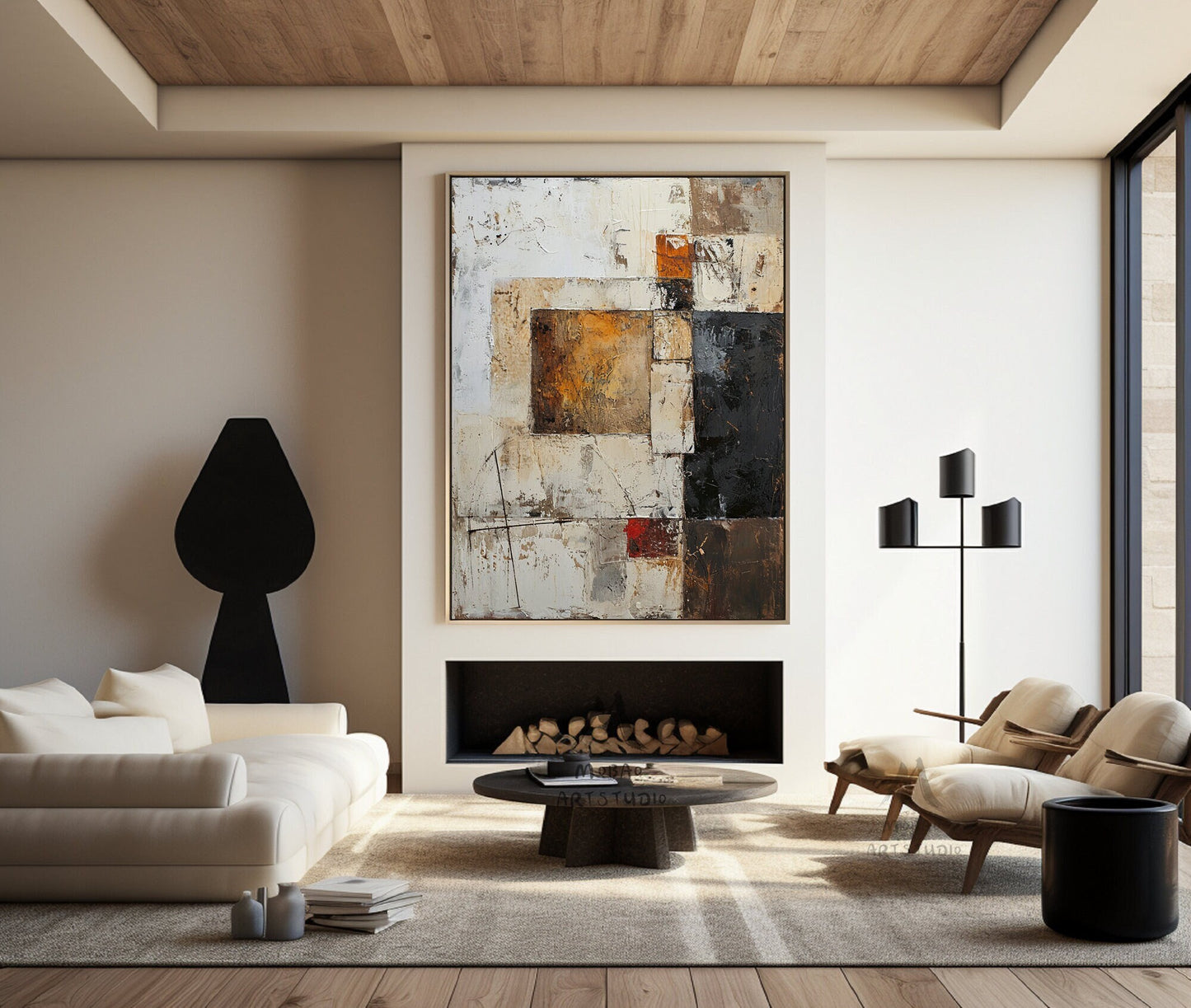 Beige Texture Art Brown Painting White Minimalist Art Wabi Sabi Wall Art Large Texture Painting Gray Abstract Wall Art Beige Canvas Wall Art