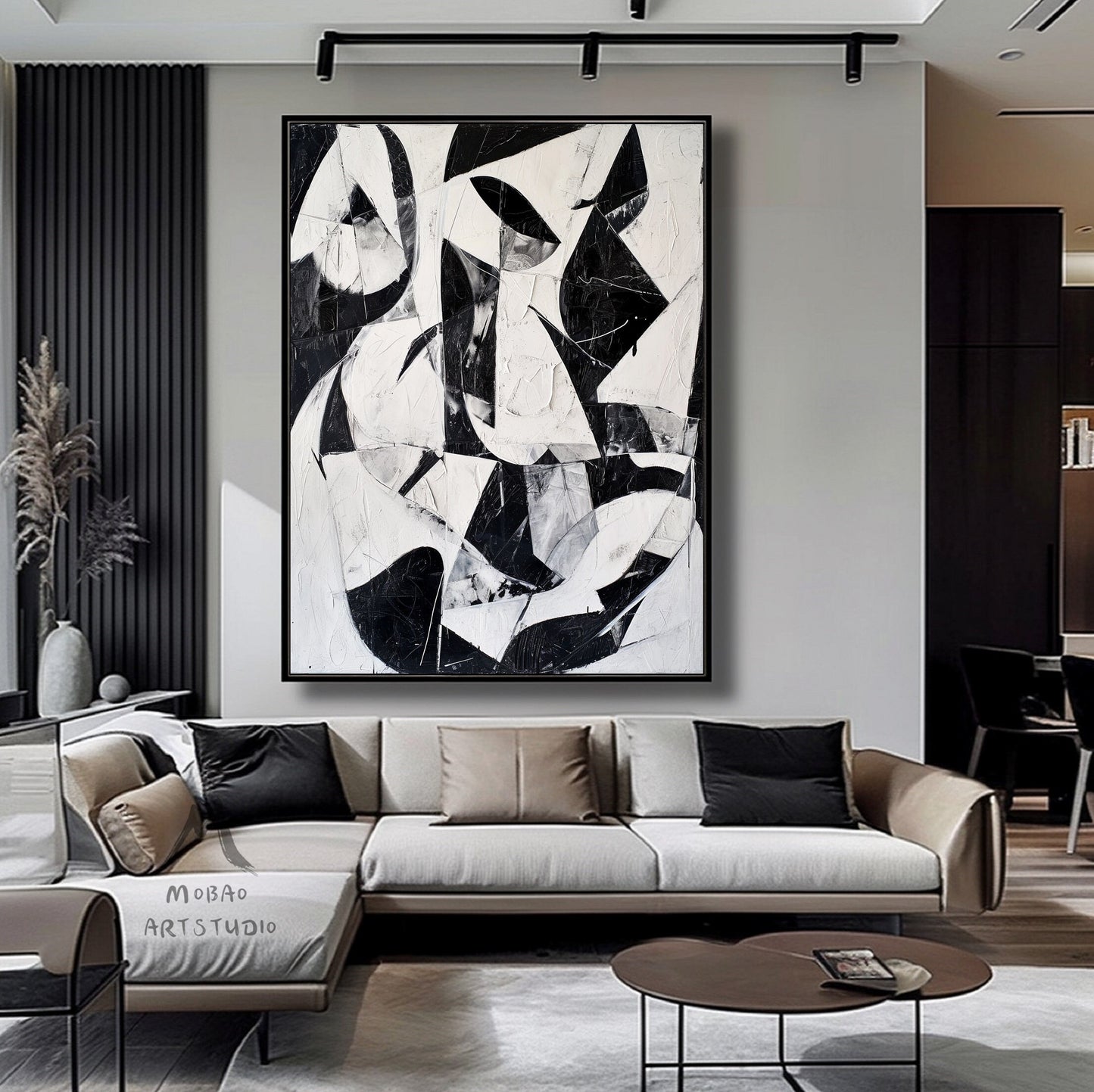 Black Textured Wall Art Black And White Minimal Painting White Textured Wall Art Black Wall Art Contemporary Abstract Art for Living Room