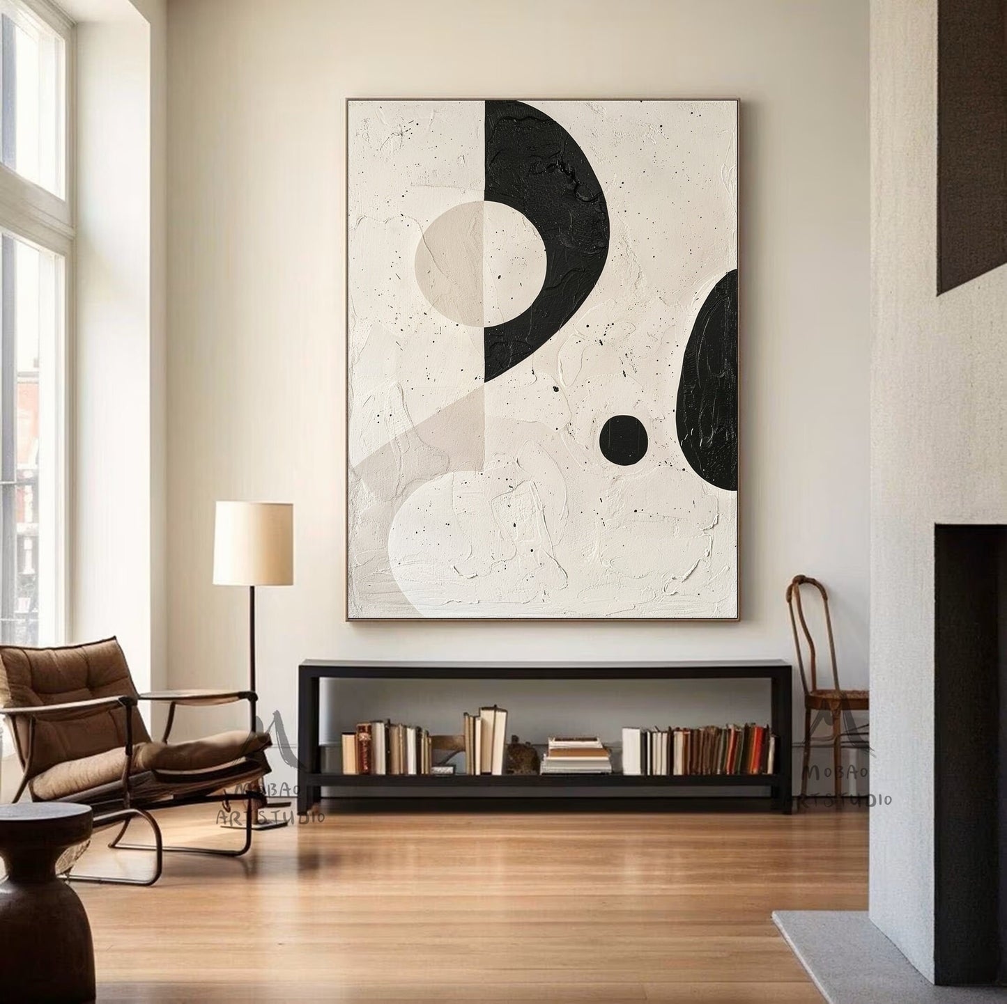 Beige Textured Canvas Wall Art Wabi-Sabi Wall Art Beige Abstract Wall Art Beige Minimalist Wall Art Boho Wall Art Black Minimalist Wall Art