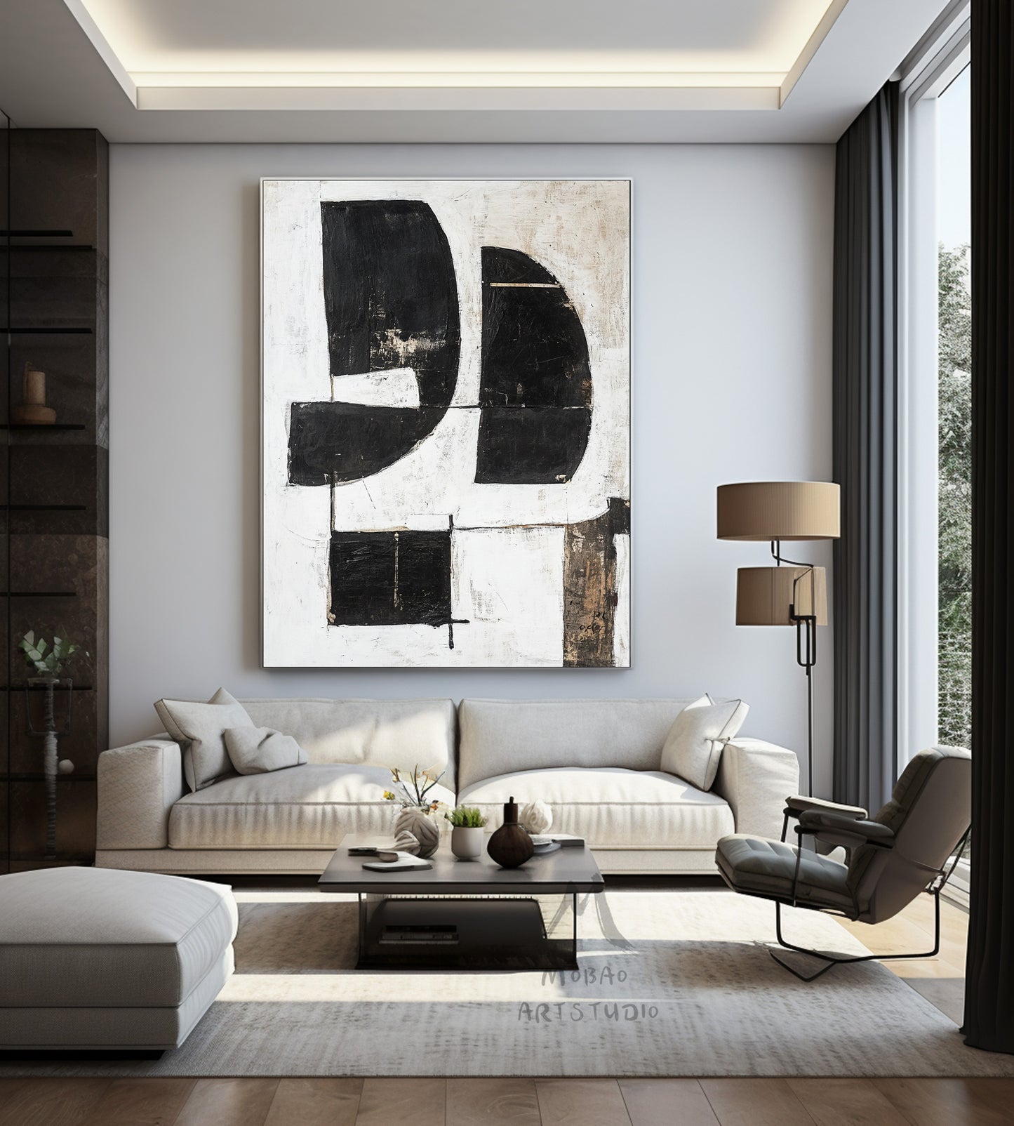 Orange Wall Art Wabi Sabi Wall Art Beige Painting Boho Wall Art Neutral Abstract Wall Art Orange Abstract Art Black Abstract Painting