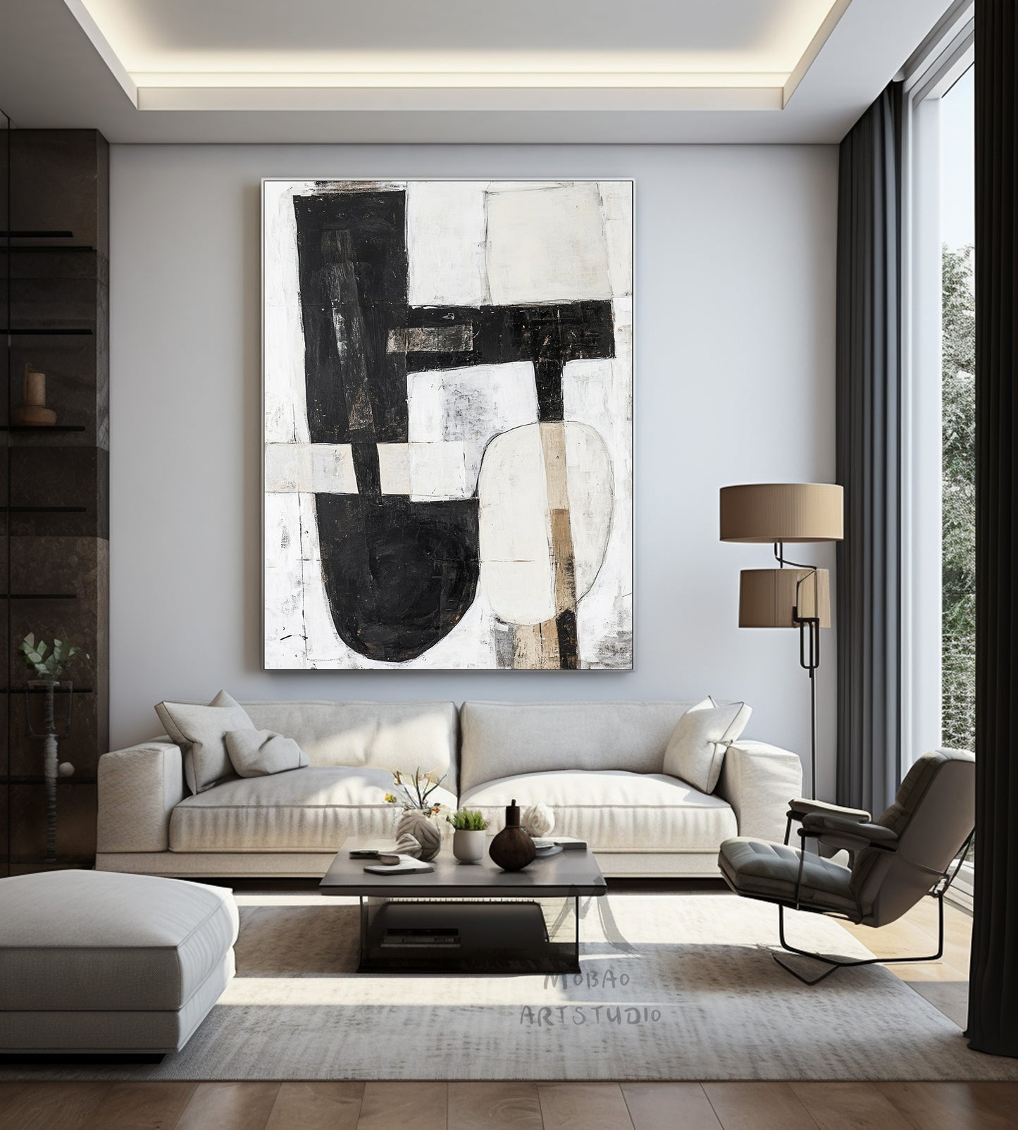 Orange Wall Art Wabi Sabi Wall Art Beige Painting Boho Wall Art Neutral Abstract Wall Art Orange Abstract Art Black Abstract Painting