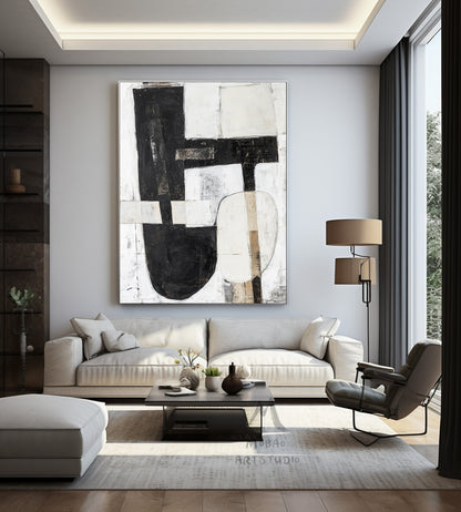 Orange Wall Art Wabi Sabi Wall Art Beige Painting Boho Wall Art Neutral Abstract Wall Art Orange Abstract Art Black Abstract Painting