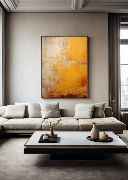 Orange Abstract Wall Art Brown Canvas Wall Art Orange Minimalist Art Orange Texture Art Beige Wall Art Orange Abstract Art Brown Modern Art