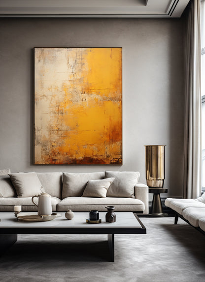 Orange Abstract Wall Art Brown Canvas Wall Art Orange Minimalist Art Orange Texture Art Beige Wall Art Orange Abstract Art Brown Modern Art