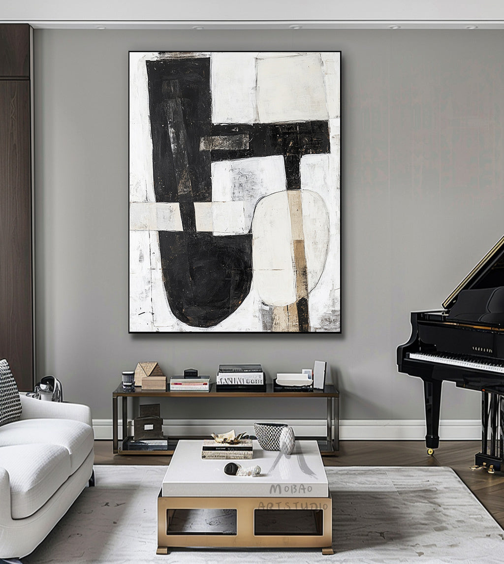 Orange Wall Art Wabi Sabi Wall Art Beige Painting Boho Wall Art Neutral Abstract Wall Art Orange Abstract Art Black Abstract Painting