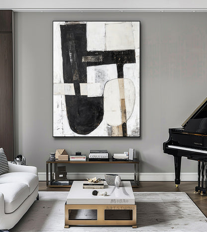 Orange Wall Art Wabi Sabi Wall Art Beige Painting Boho Wall Art Neutral Abstract Wall Art Orange Abstract Art Black Abstract Painting