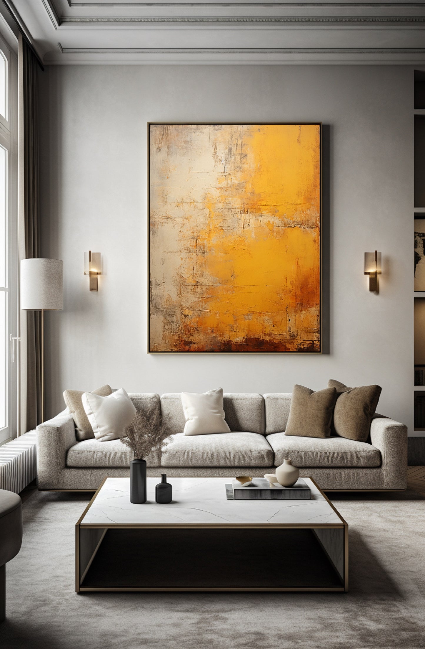 Orange Abstract Wall Art Brown Canvas Wall Art Orange Minimalist Art Orange Texture Art Beige Wall Art Orange Abstract Art Brown Modern Art