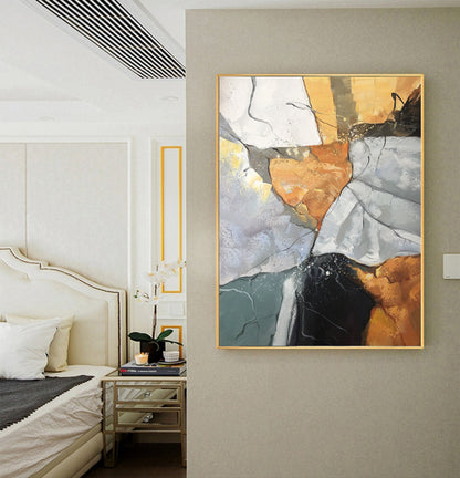 Gold Abstract Painting Large Abstract PaintingGold Abstract Painting Green Oil Painting Textured Painting On Canvas Modern Art Canvas Decor